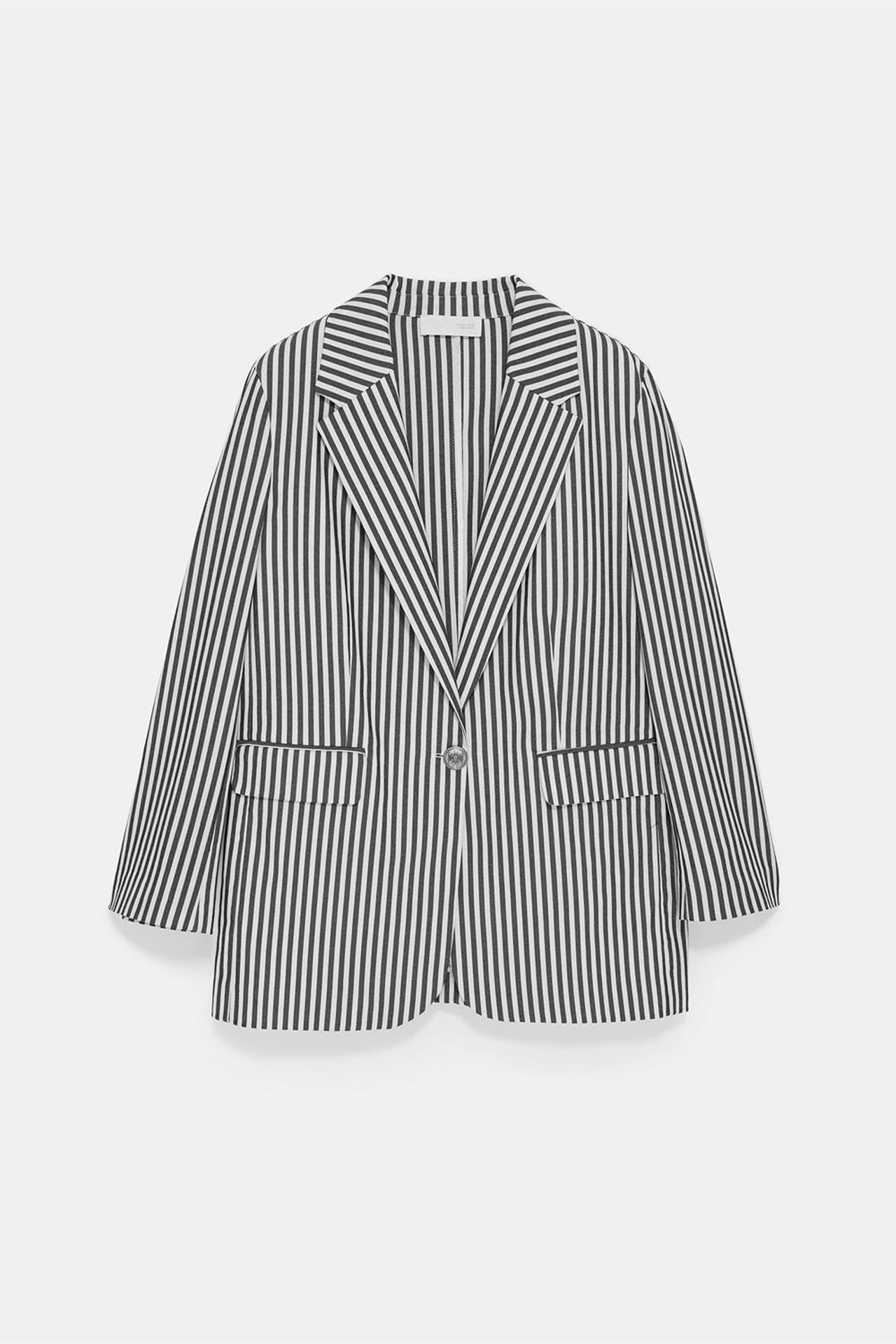 DILVIN Striped Poplin Blazer Jacket 5