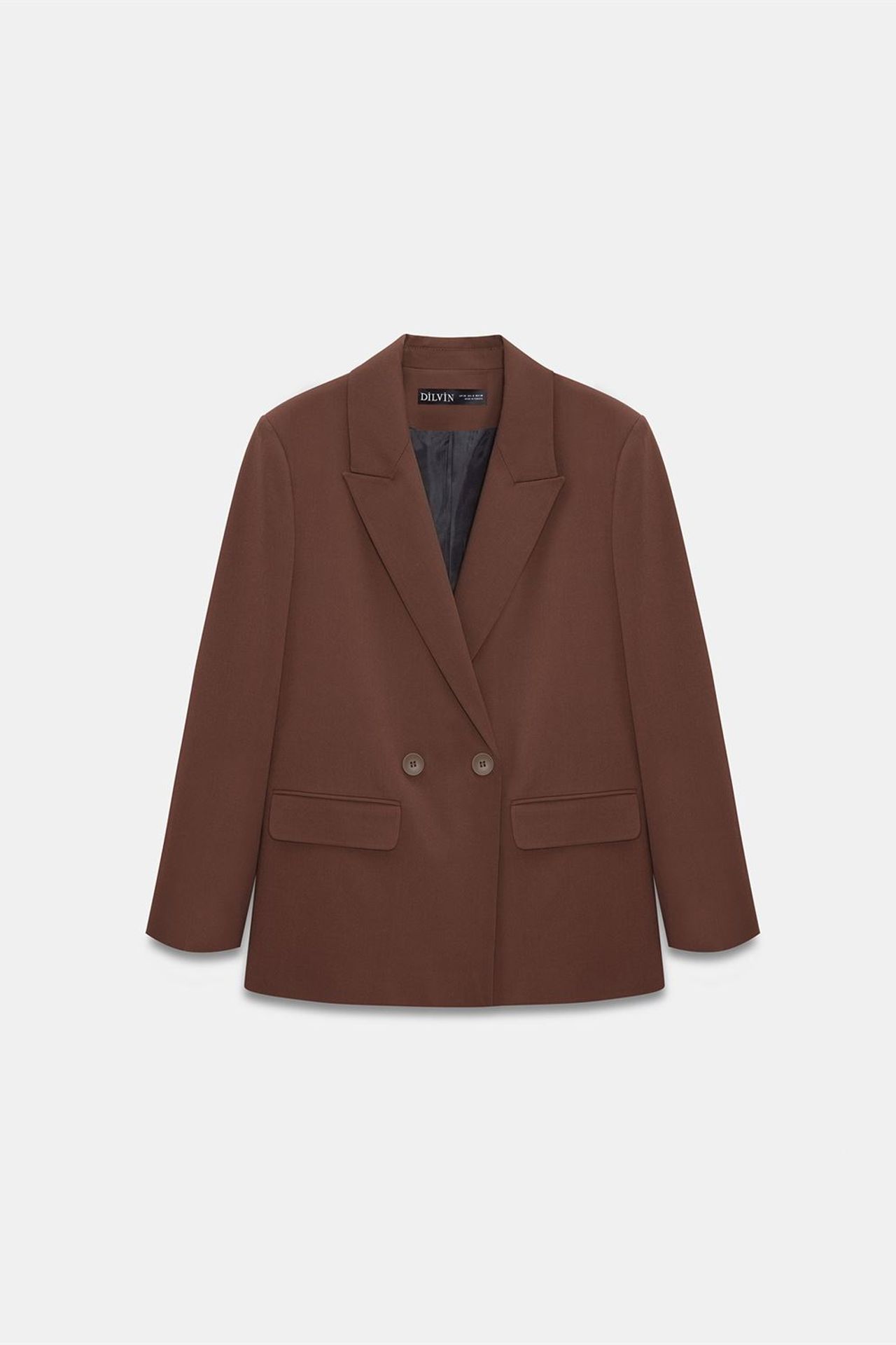 DILVIN Oversize Uzun Krep Blazer Ceket 6