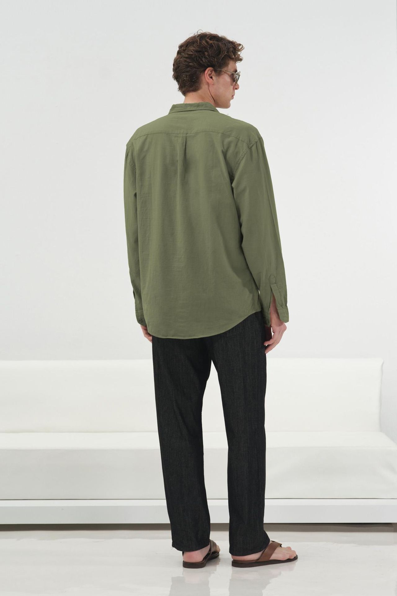 GIESTO Men's Cotton Poplin Long Sleeve Shirt 1