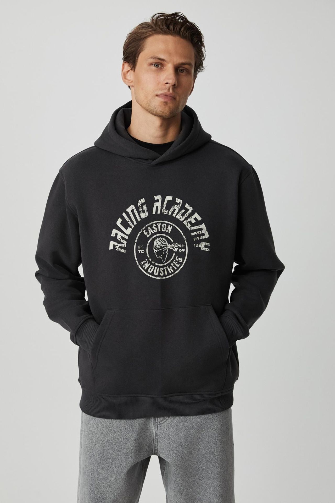 GRIMELANGE Baskılı Kapüşonlu Oversize Sweatshirt 2