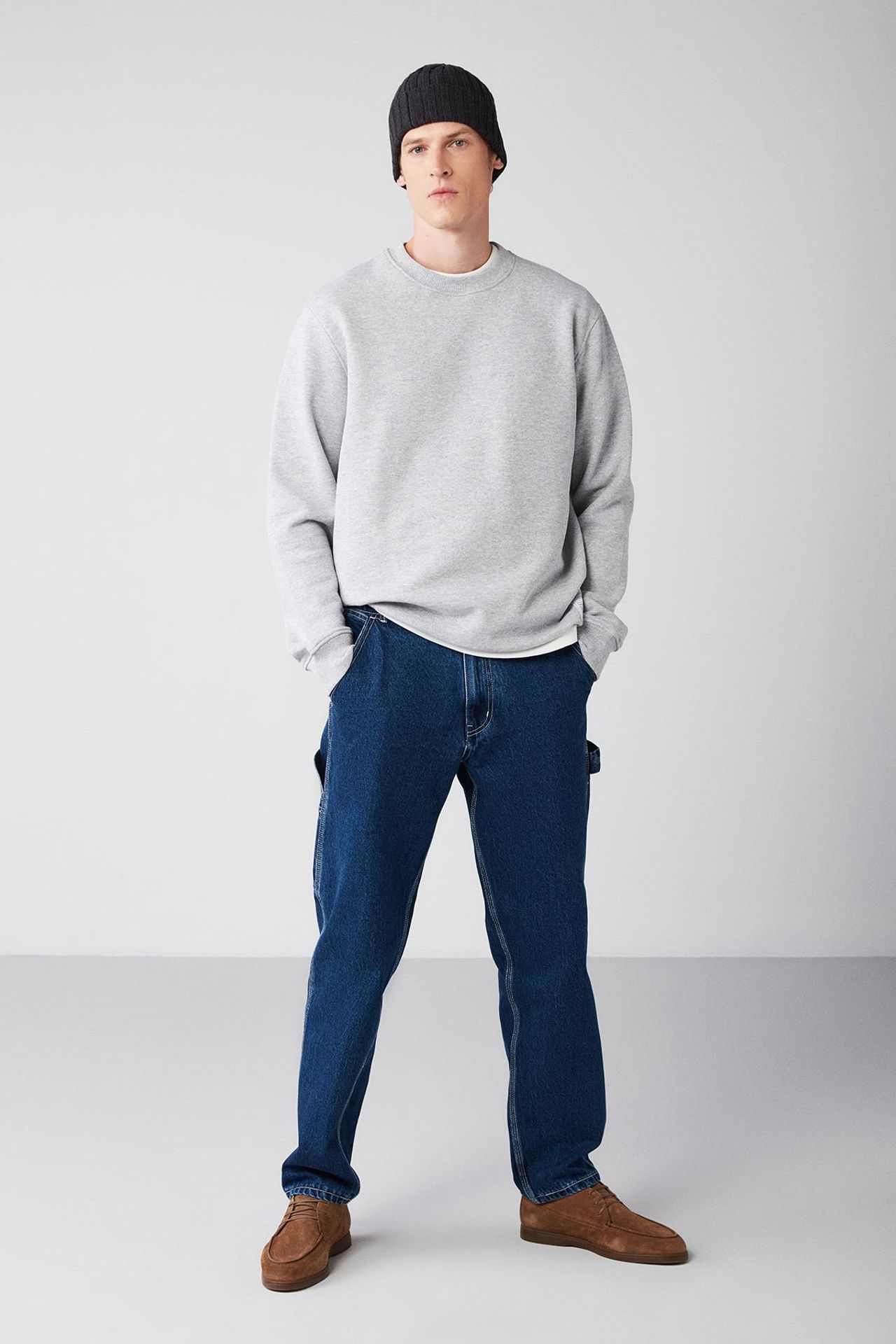 GRIMELANGE Bisiklet Yaka Nervürlü Sweatshirt 5
