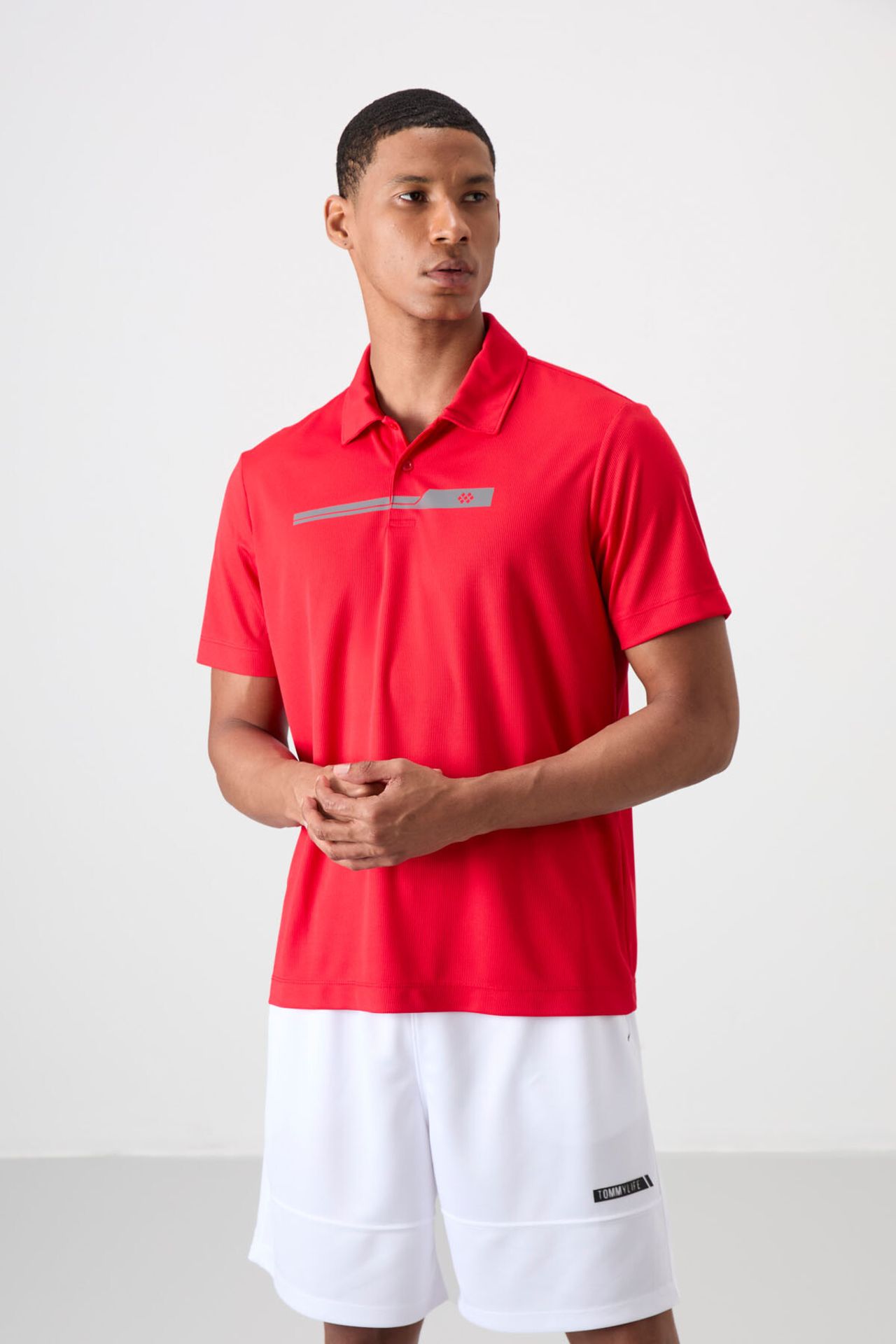 TOMMY Men's Polo Collar Button T-Shirt 1