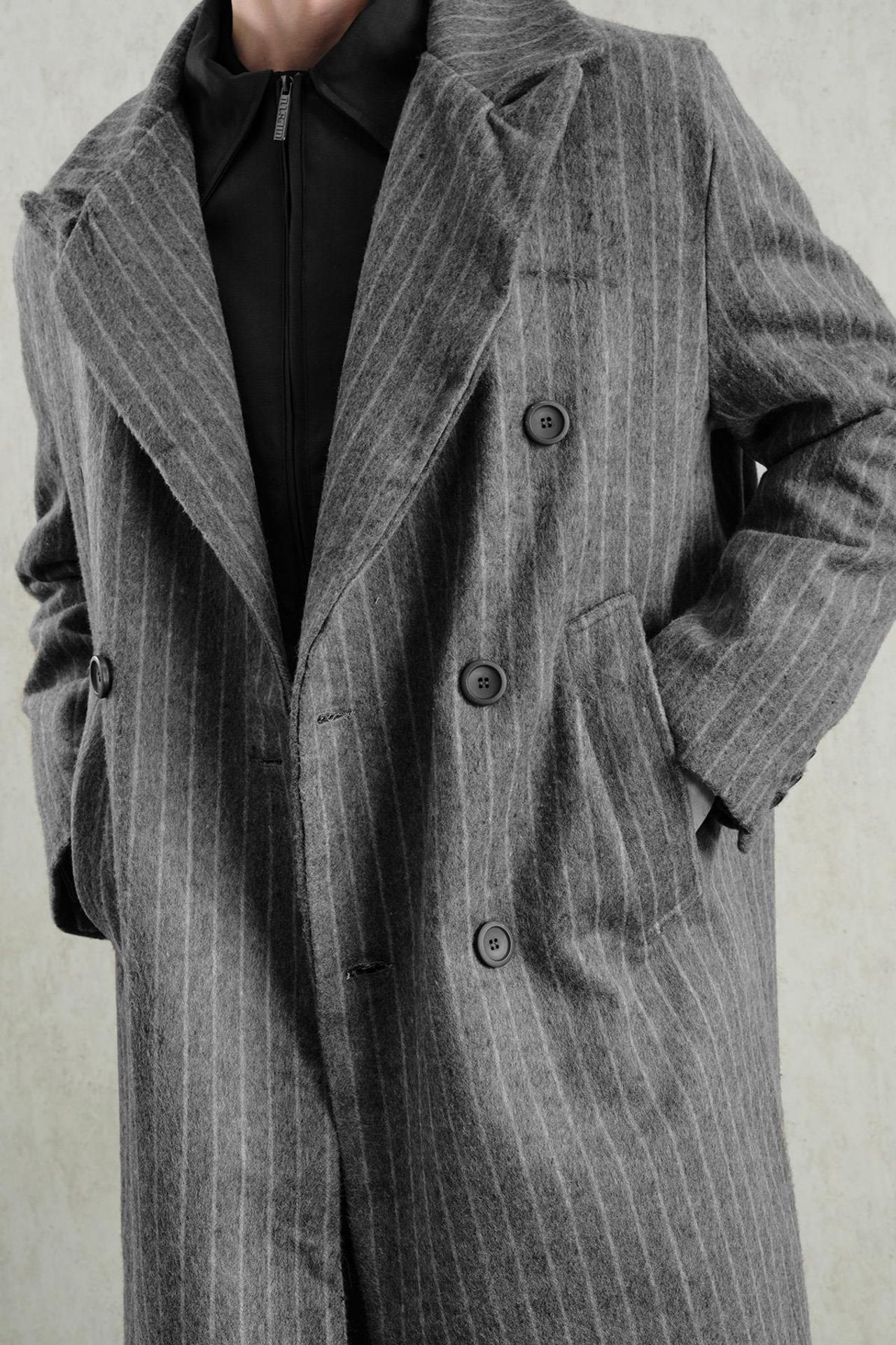 GIESTO Textured Buttoned Striped Jacket 2