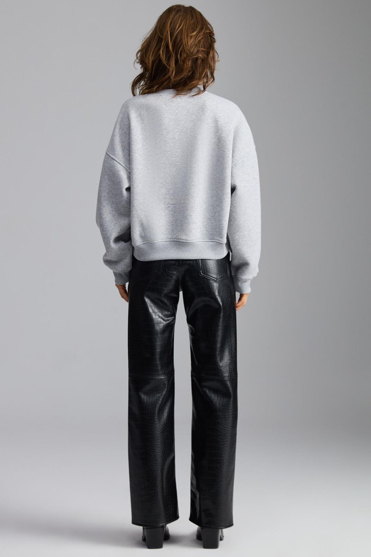 GRIMELANGE Oversized Printed Crew Neck Sweatshirt 6