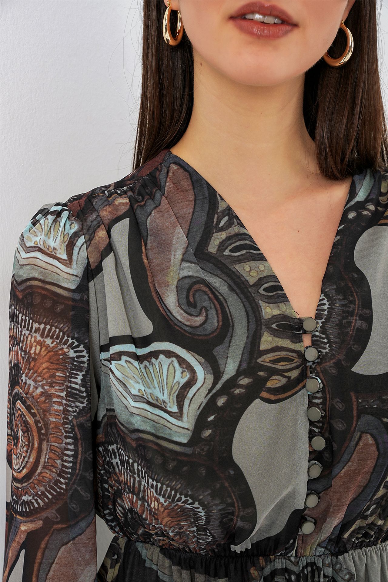 BDART Leopard Print V-Neck Midi Dress 5