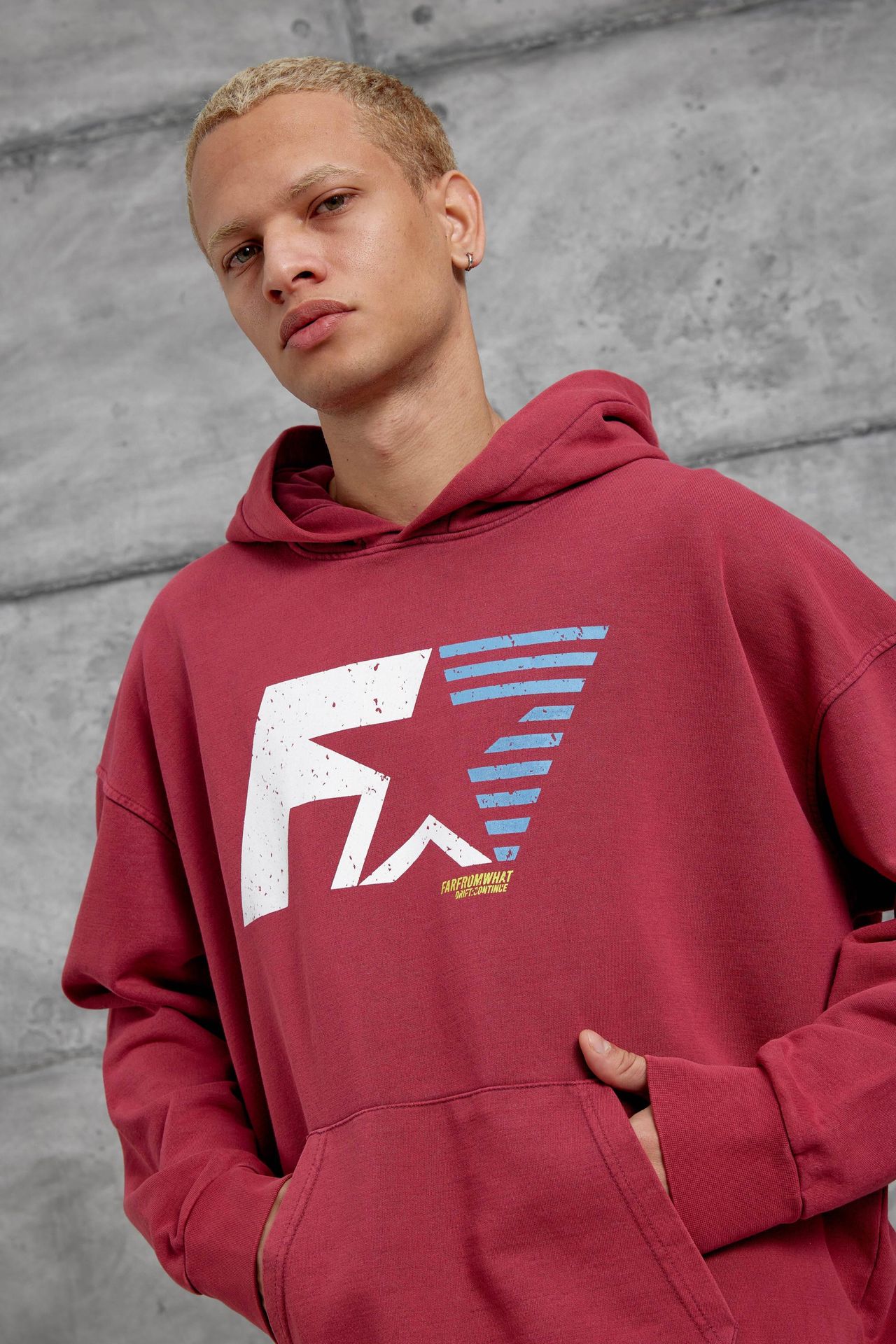 NOMARC Bol Kesim Kapüşonlu Logolu Sweatshirt 5
