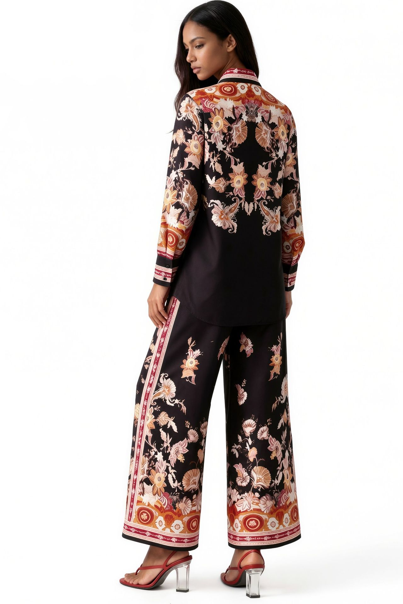 MSN Floral Shirt Collar Coord Set 3