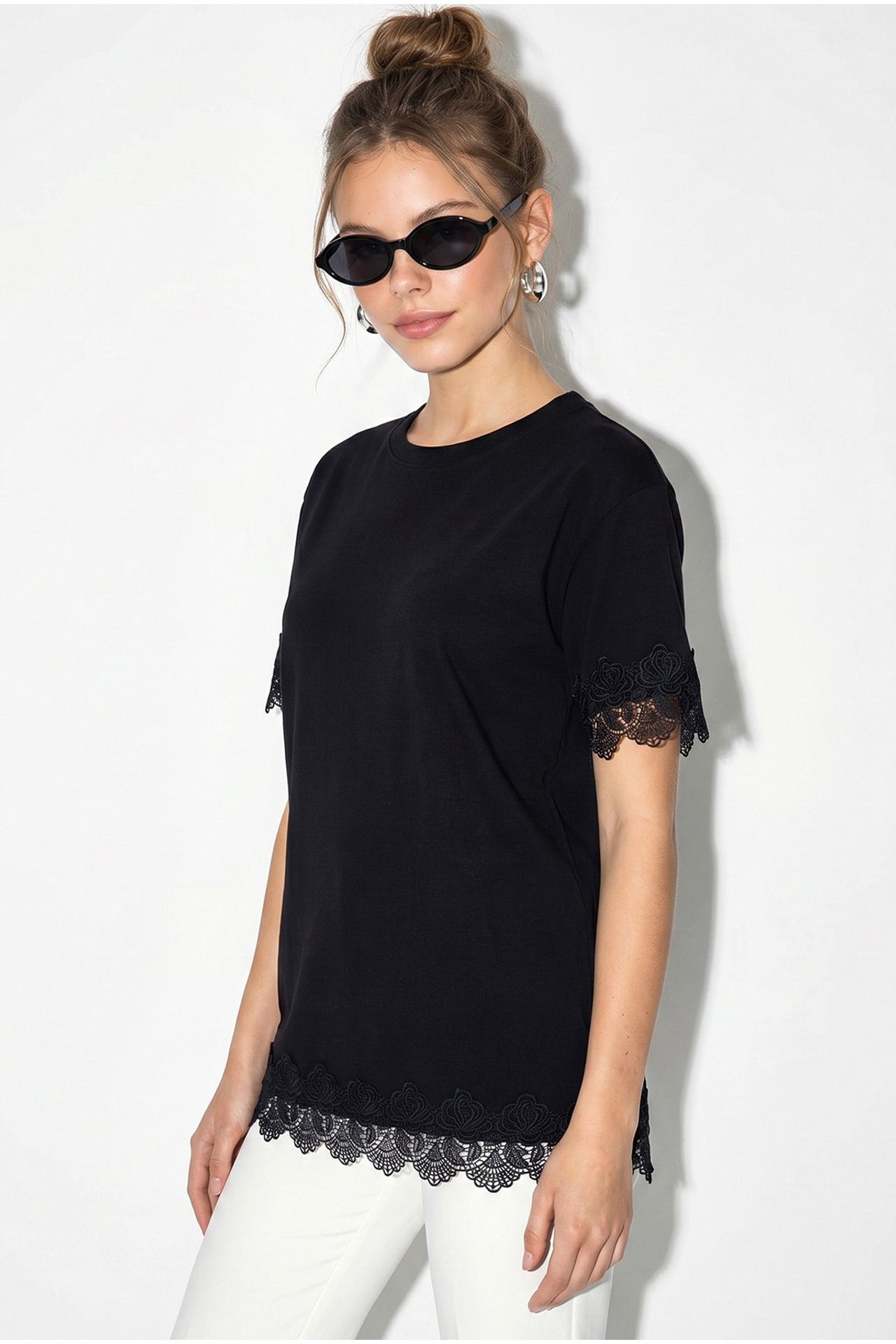LUCCI Oversized Crew Neck Cotton T-Shirt 3
