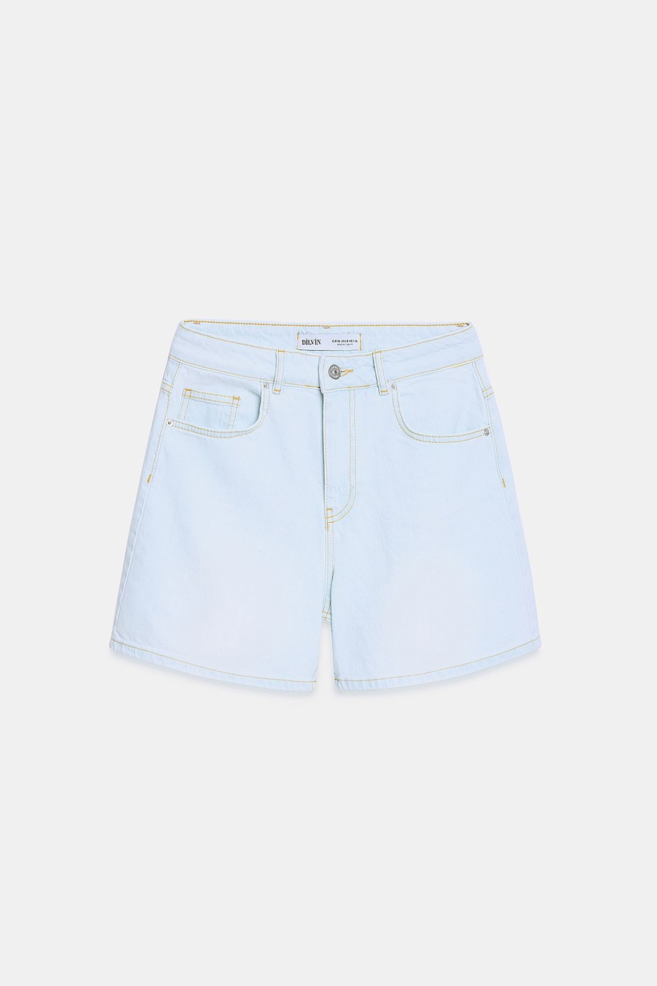DILVIN High-Waist Wide-Leg Denim Shorts
