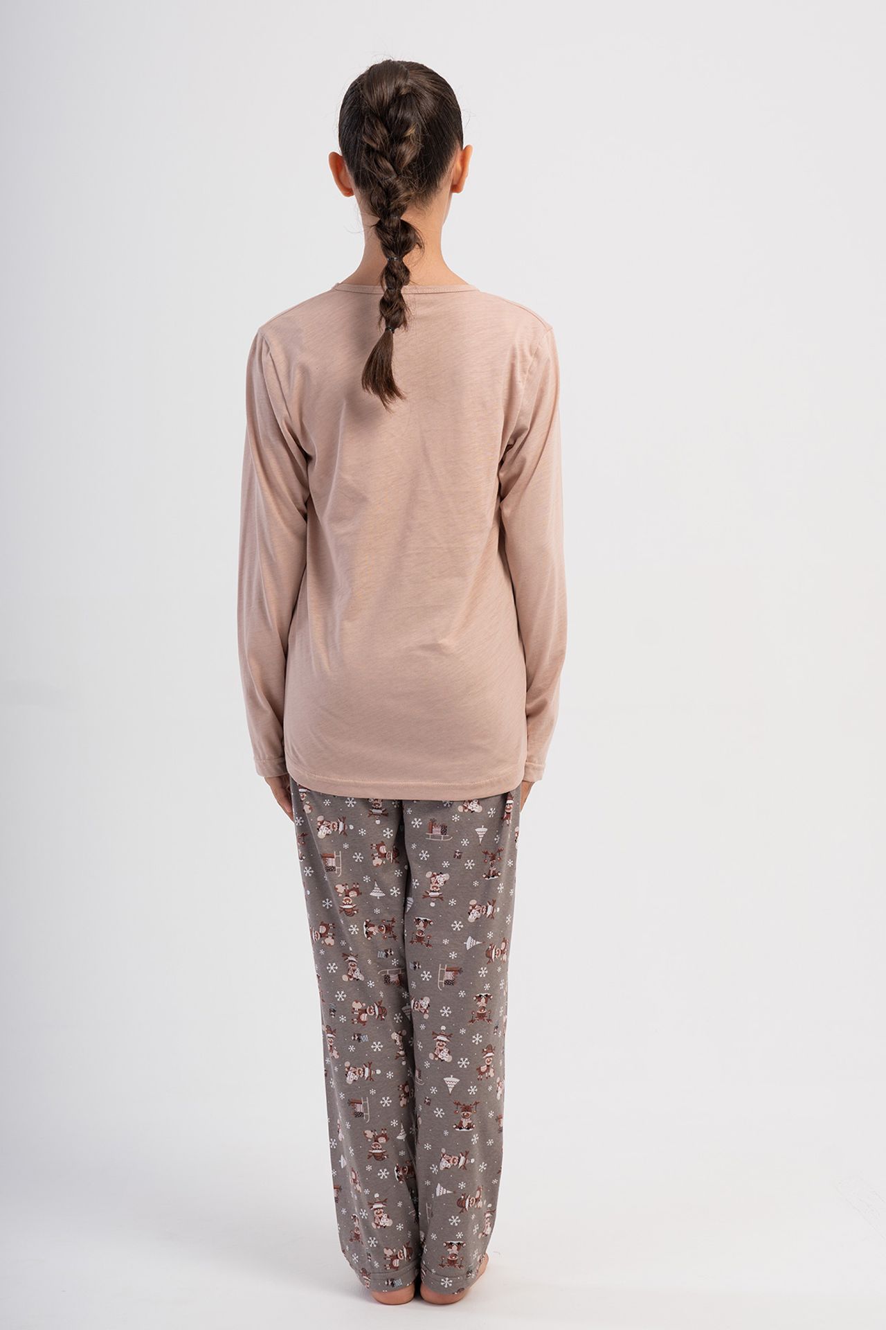 YAKE Rahat Kalıp İki Parçalı Pijama Takımı 5