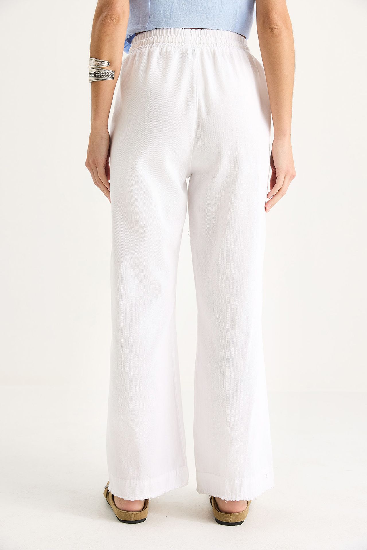 LUCCI Elastic Waist Straight Leg Pants 6