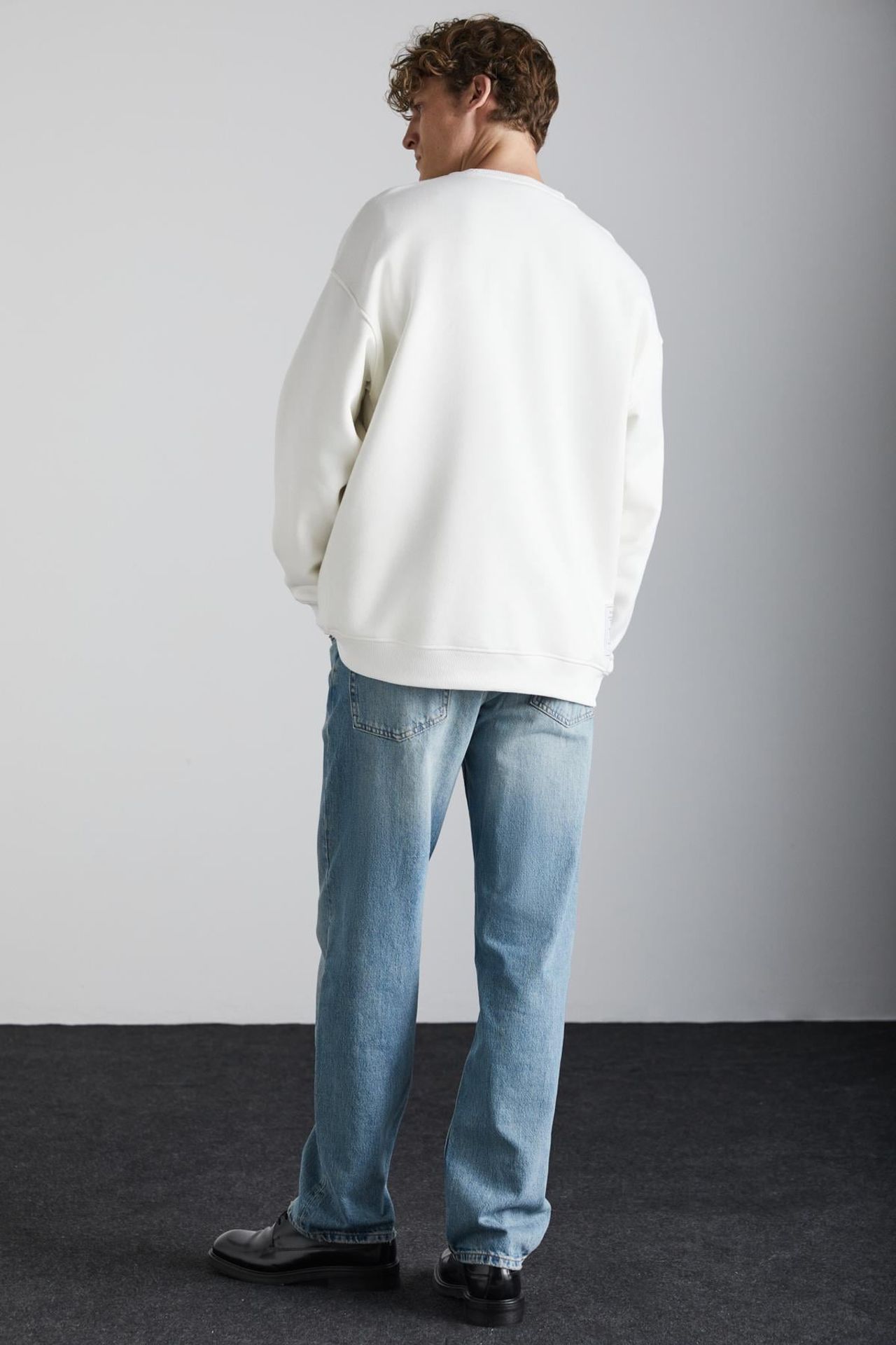 GRIMELANGE Bol Kesim Fitilli Bisiklet Yaka Sweatshirt 5