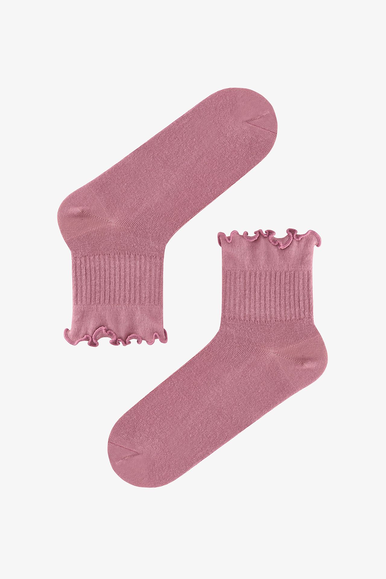 PENTI Rose Ruffled Pair Crew Socks 3
