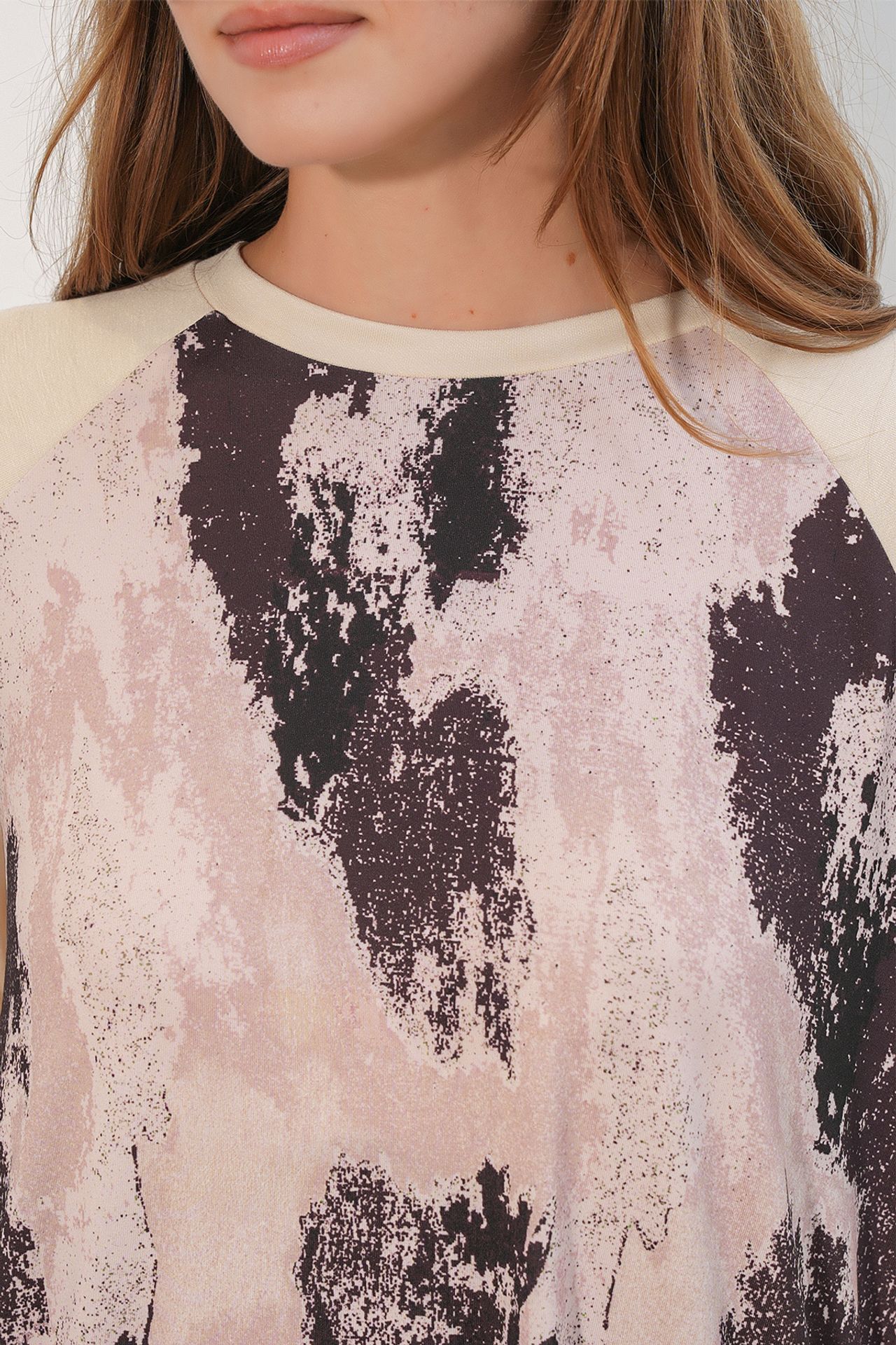 BDART Oversize Abstract Print Crew Neck Tunic & Pants Set 5