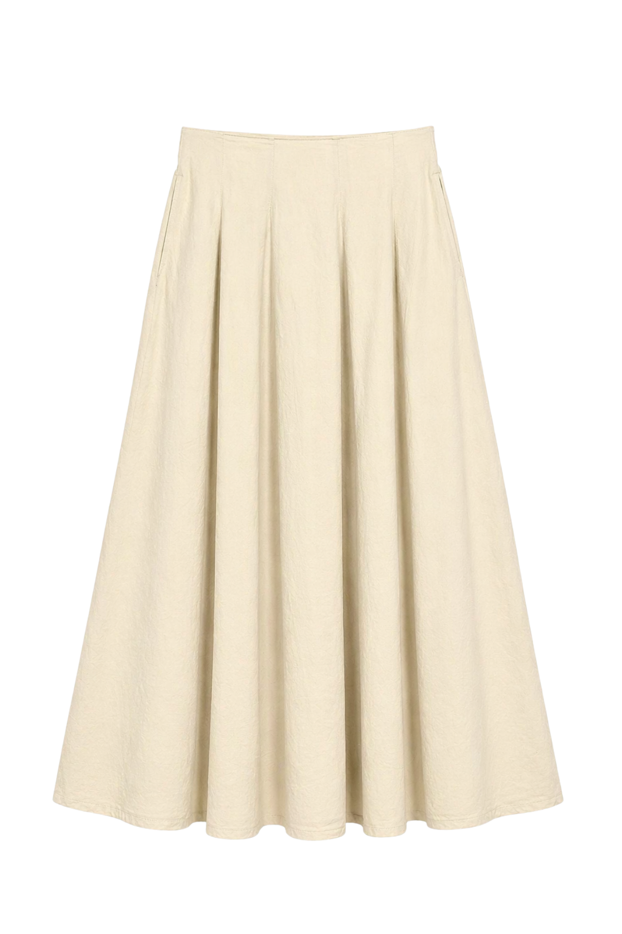 MIXRAY High Waist A-Line Midi Skirt 5