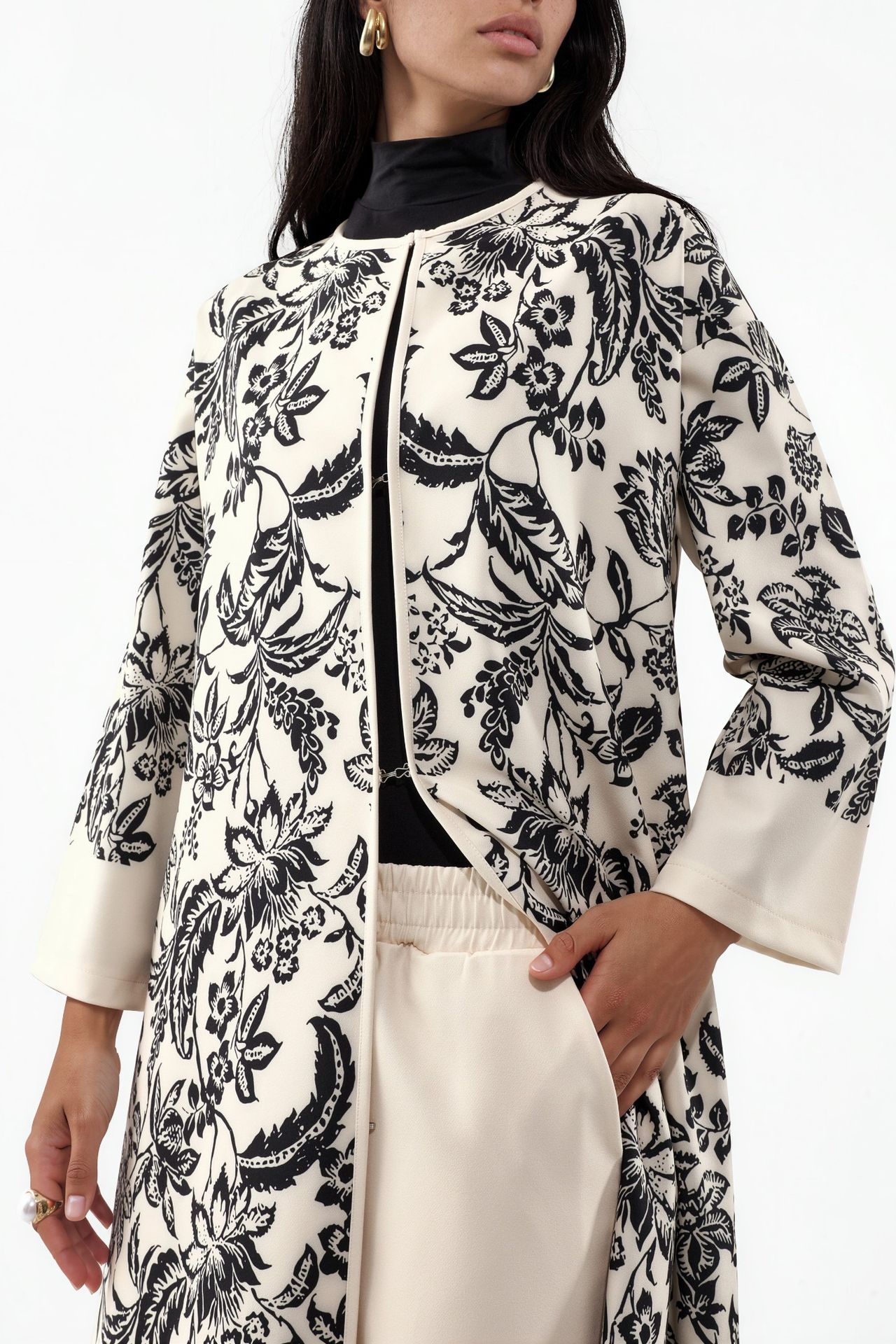 MSN Floral Tunic And Wide-Leg Pants Set 4