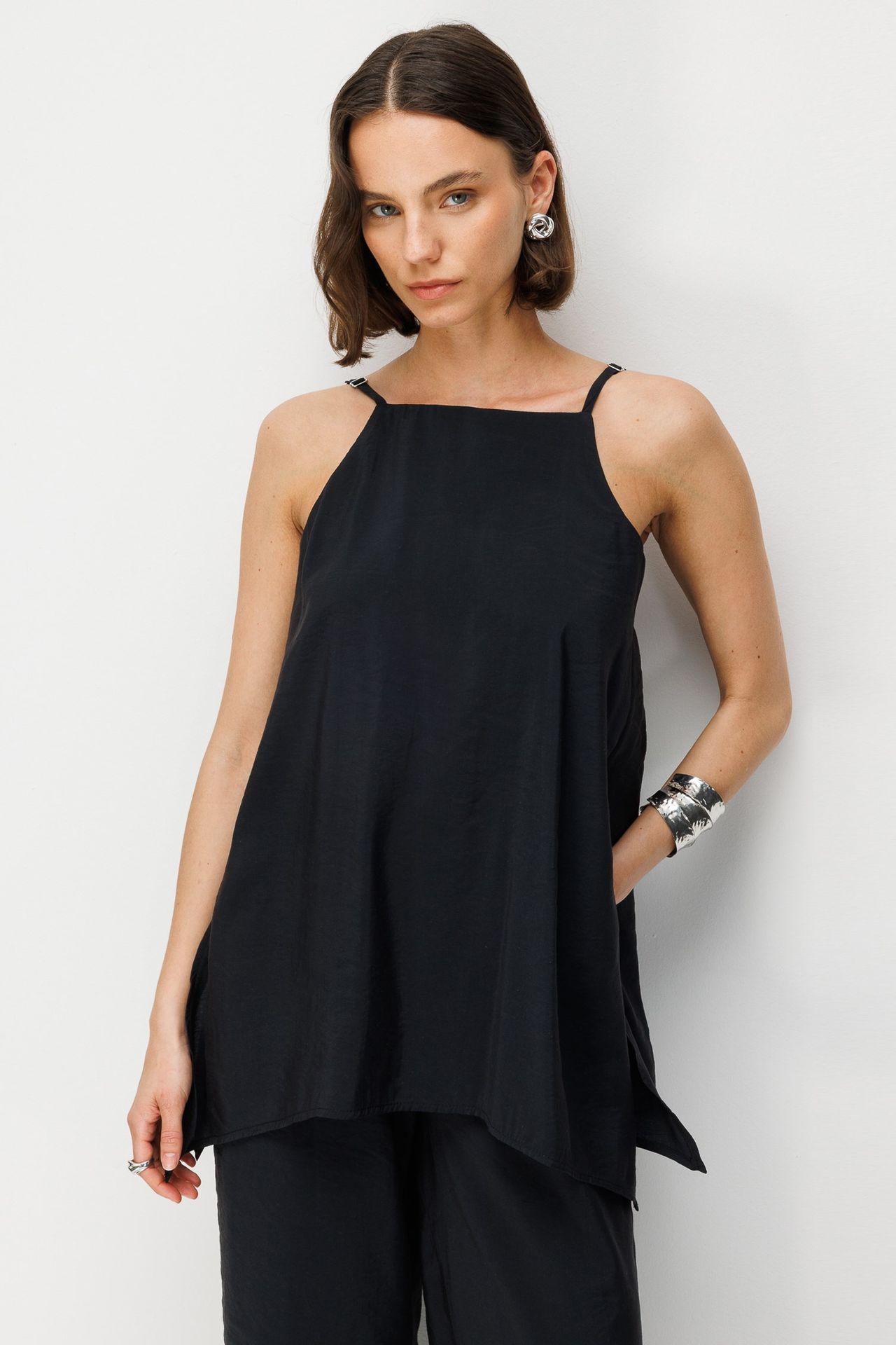 MIXRAY Geniş Paça Halter Tulum 6