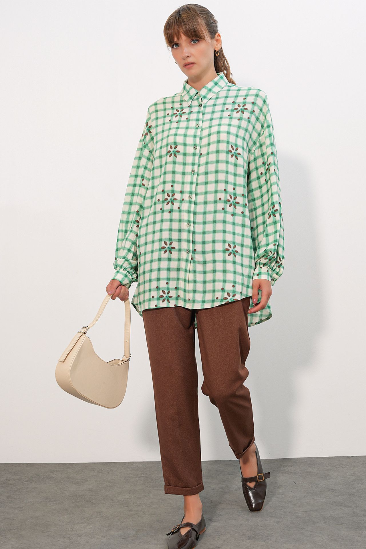 BDART Oversized Plaid Crepe Shirt 2