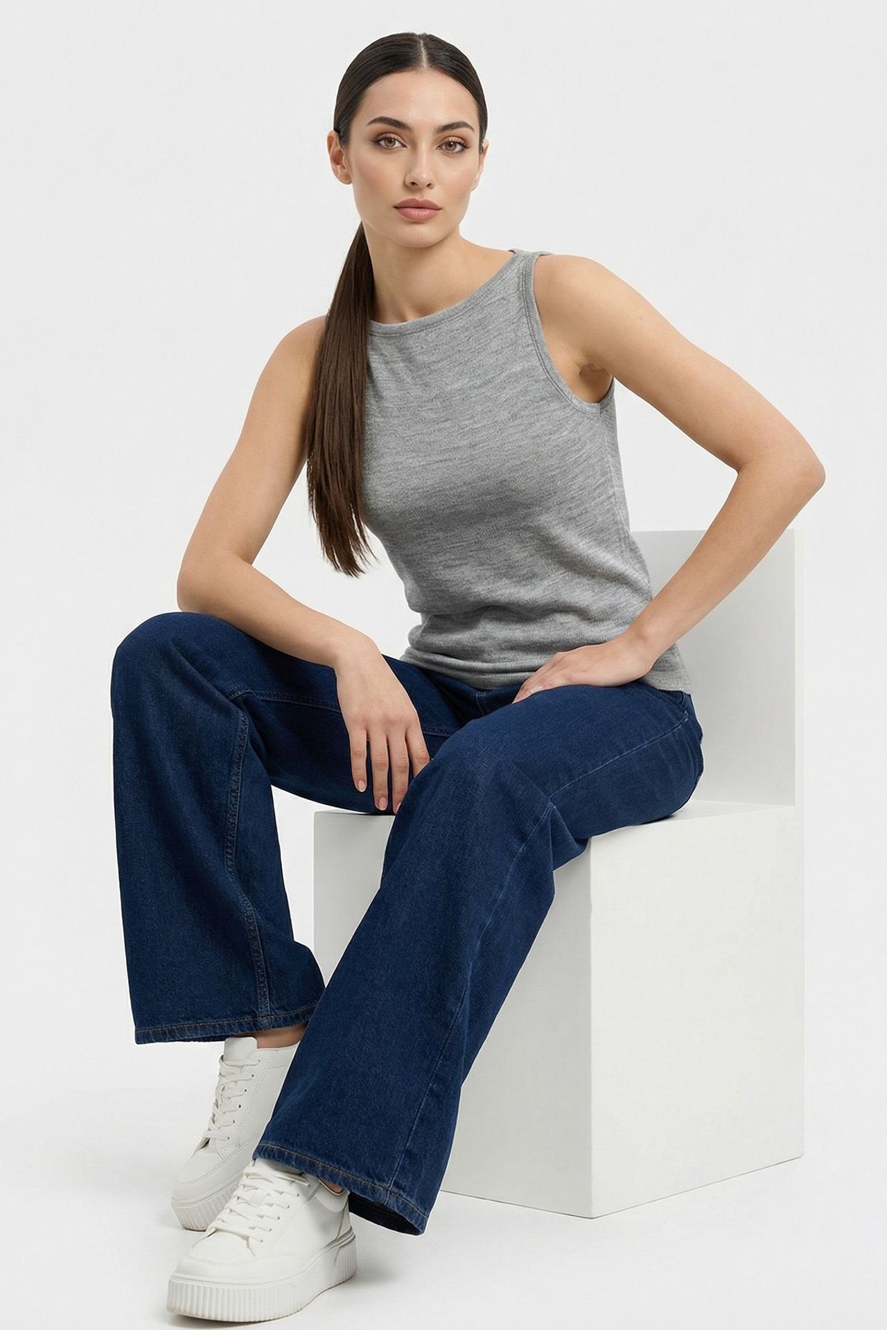 BDART Ribbed Sleeveless Crew Neck Tank Top 3