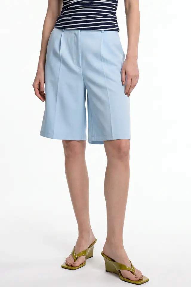 PUCKA High-Waist Wide-Leg Tailored Shorts