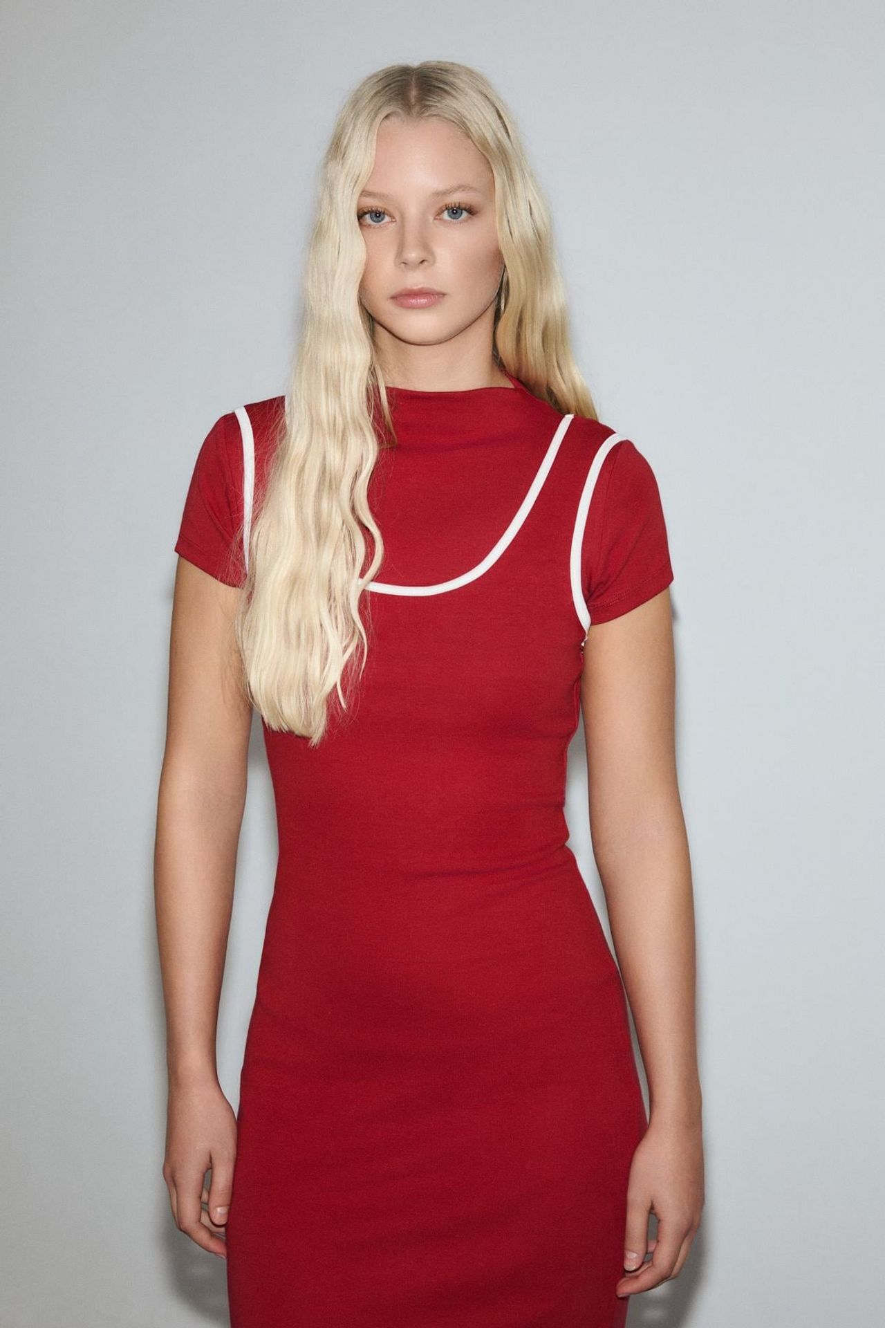 GRIMELANGE Fitted Crew Neck Maxi Dress 2