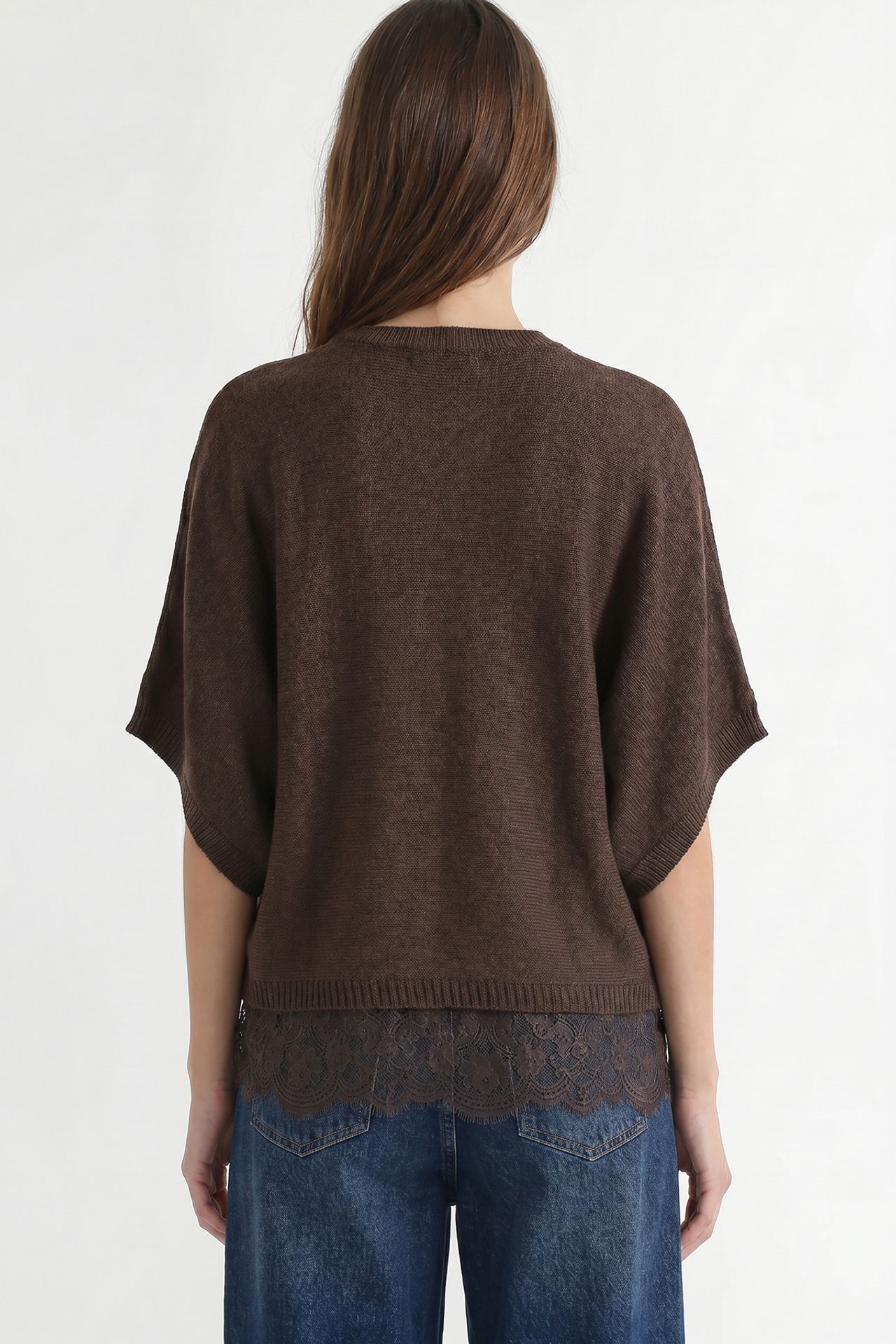 ISTANBUL Lace Knit Crew Neck Top 6