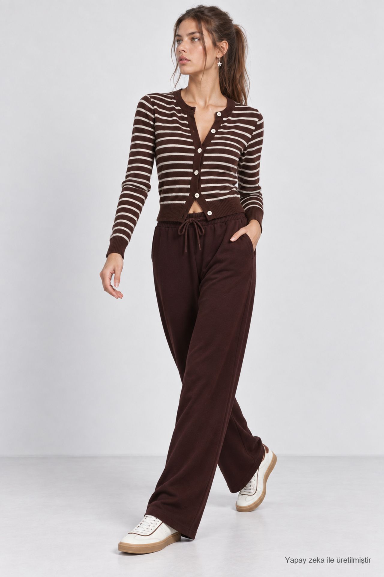 ISTANBUL Wide Leg Drawstring Waist Sweatpants 1