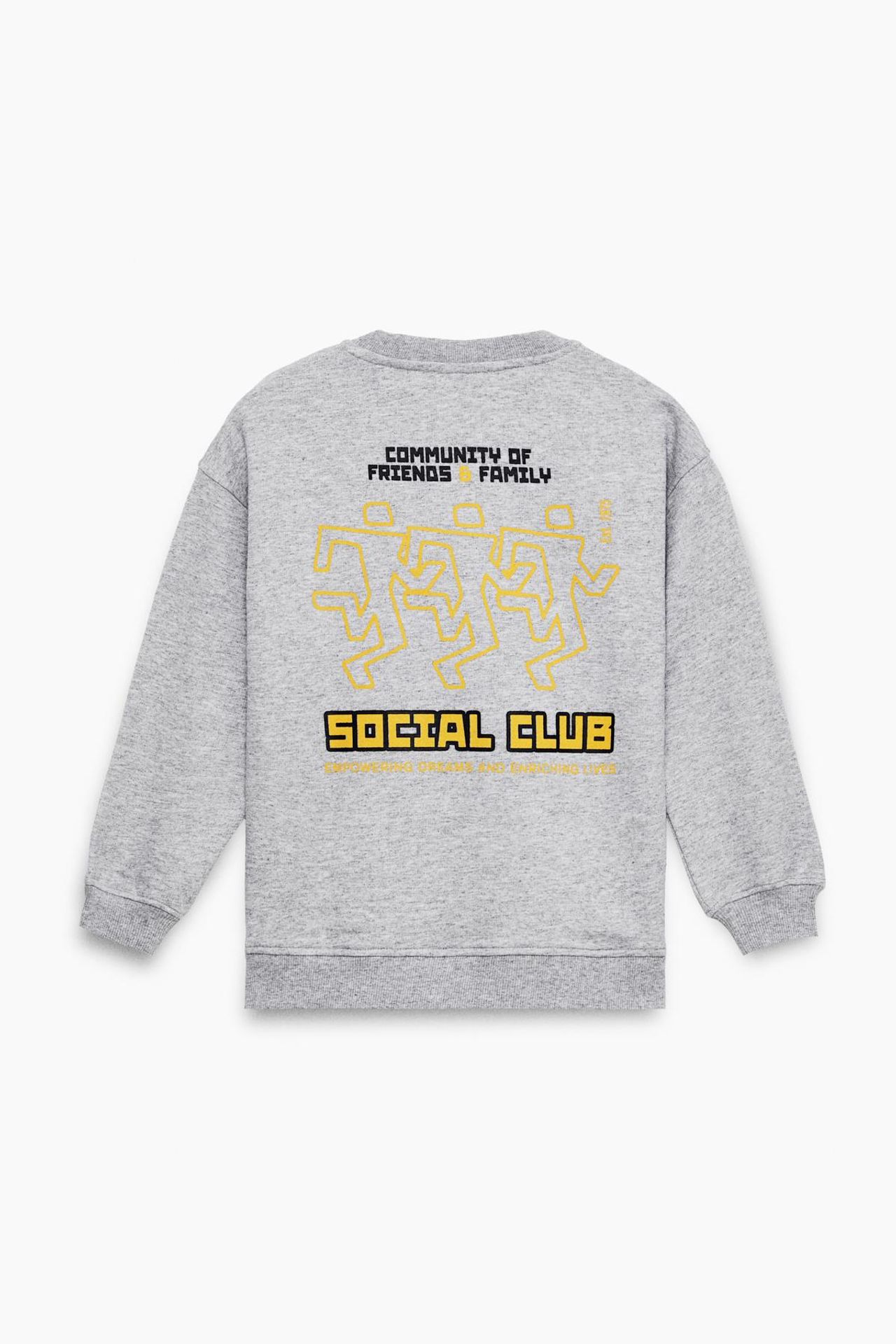 GRIMELANGE Crew Neck Text Print Sweatshirt 3