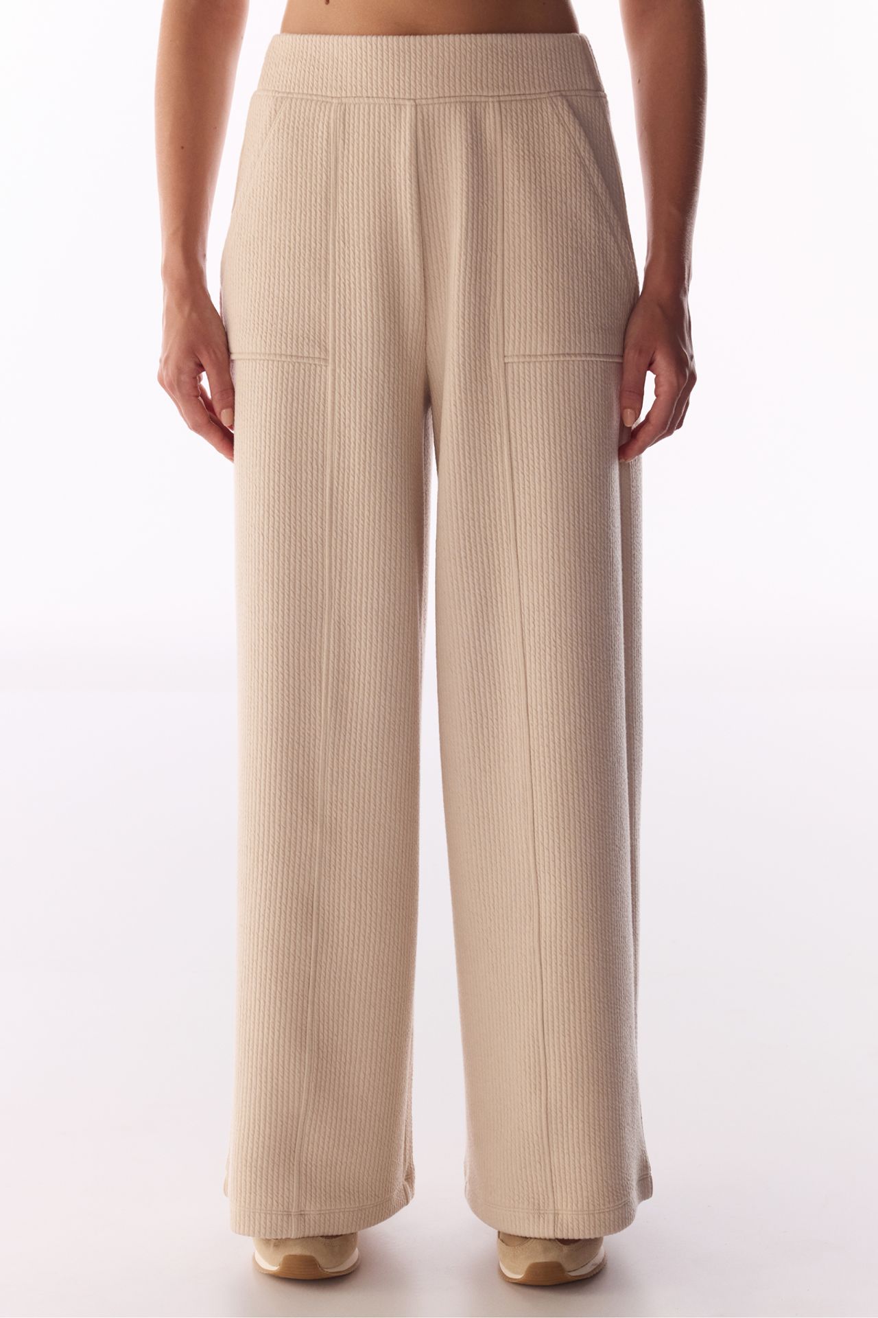 PENTI Pastel Ribbed Stitch Detail Pants 2