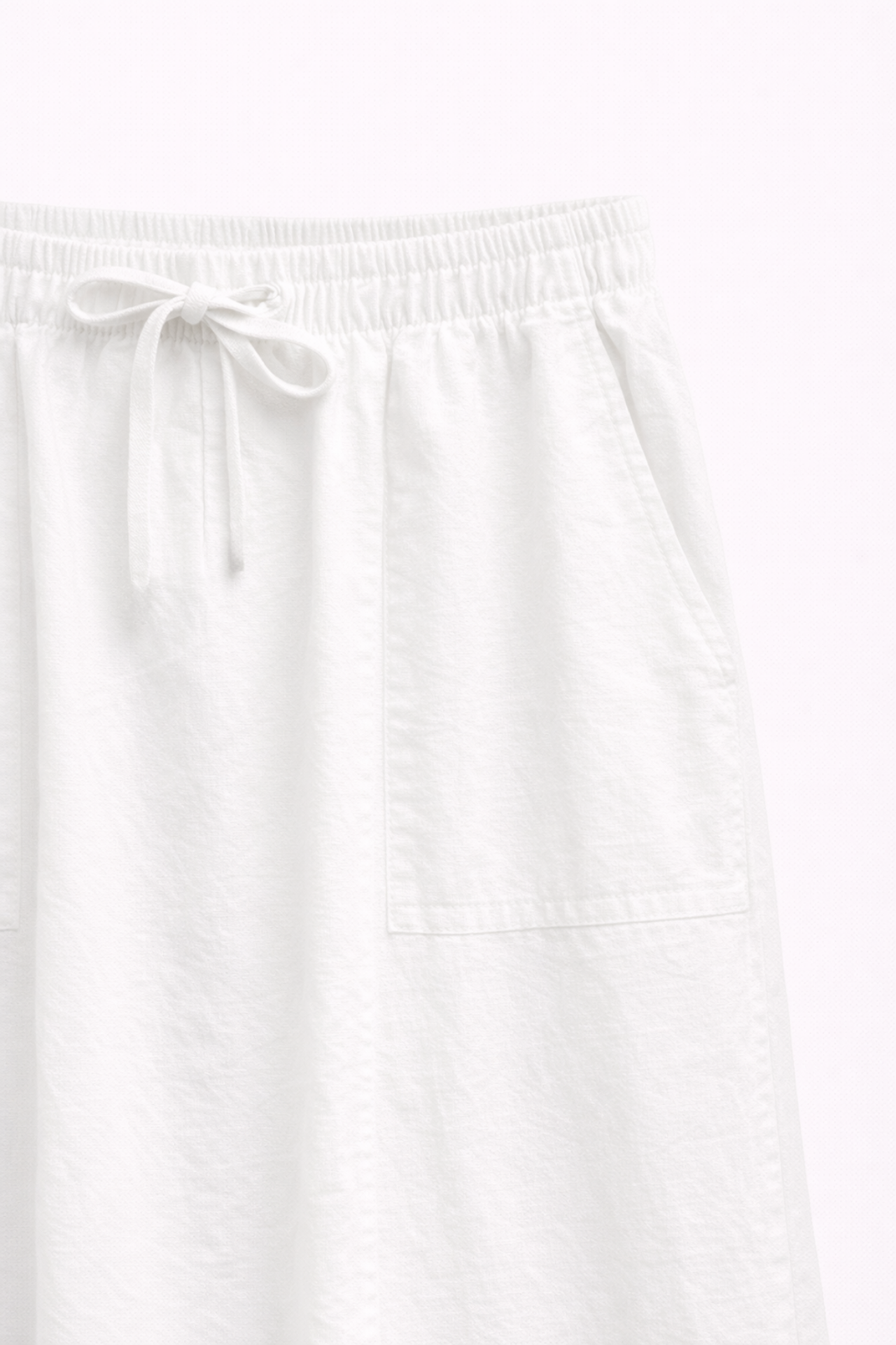 Mixray High-Waisted Poplin Skirt with Drawstring Detail 4