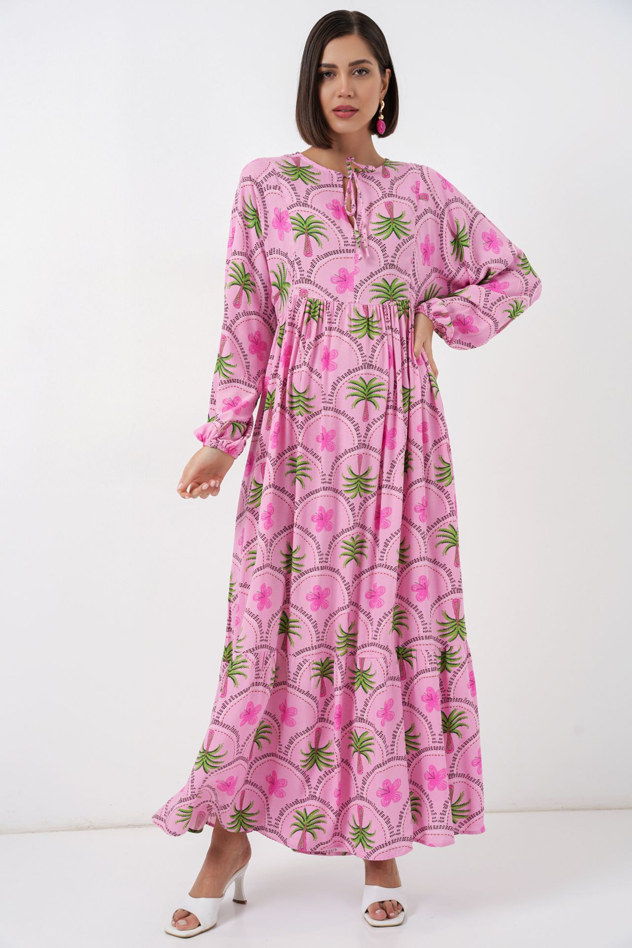 BDART Tropical Printed Maxi Dress with Button Closure 2