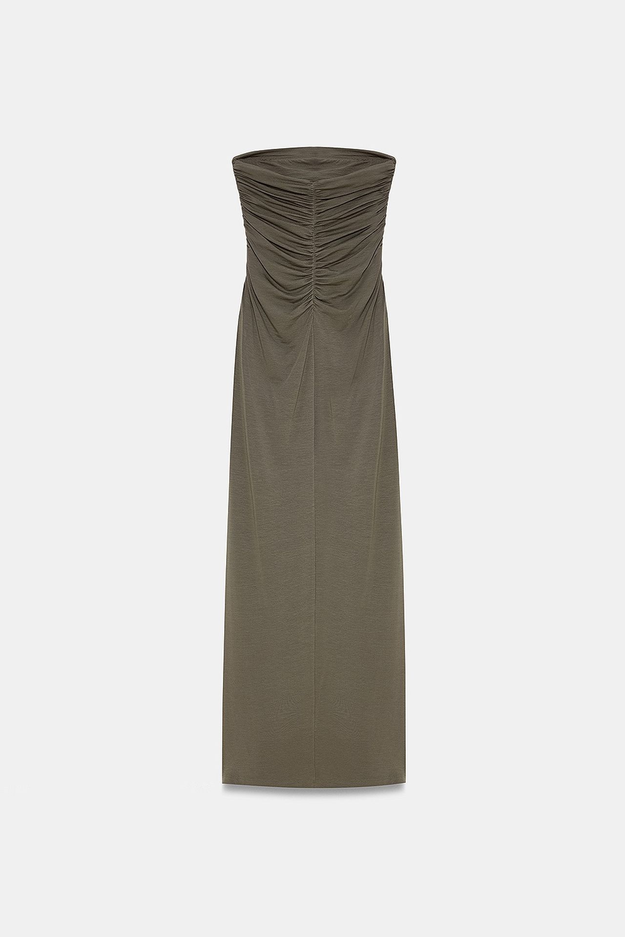 DILVIN Askısız Yırtmaçlı Bodycon Maxi Elbise 6