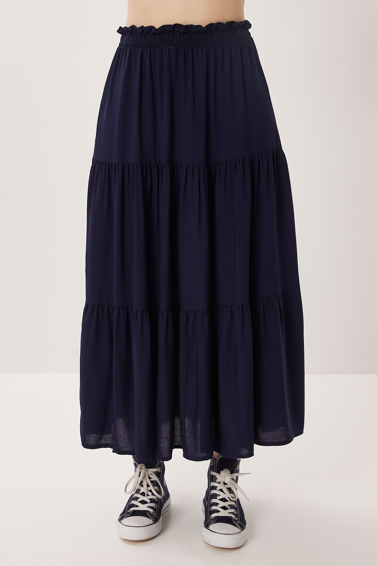 ISTANBUL High Waist A-Line Maxi Skirt 3