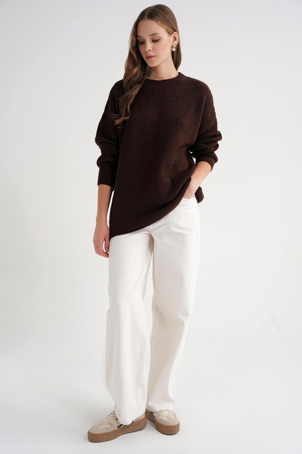 Mixray Long Sleeve Ribbed Knit Sweater 2