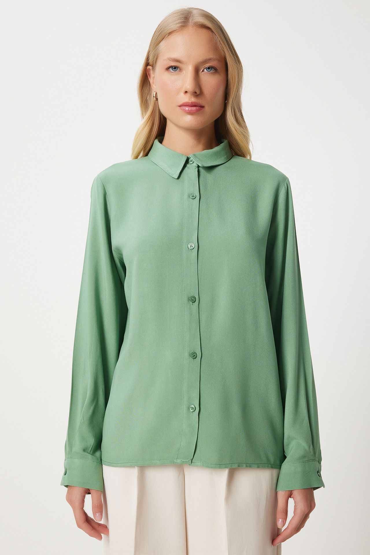 ISTANBUL Poplin Button-Up Shirt with Collar 3