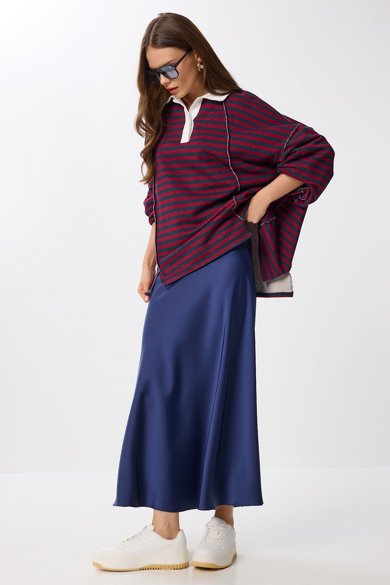 ISTANBUL High Waist Satin Maxi Skirt 2