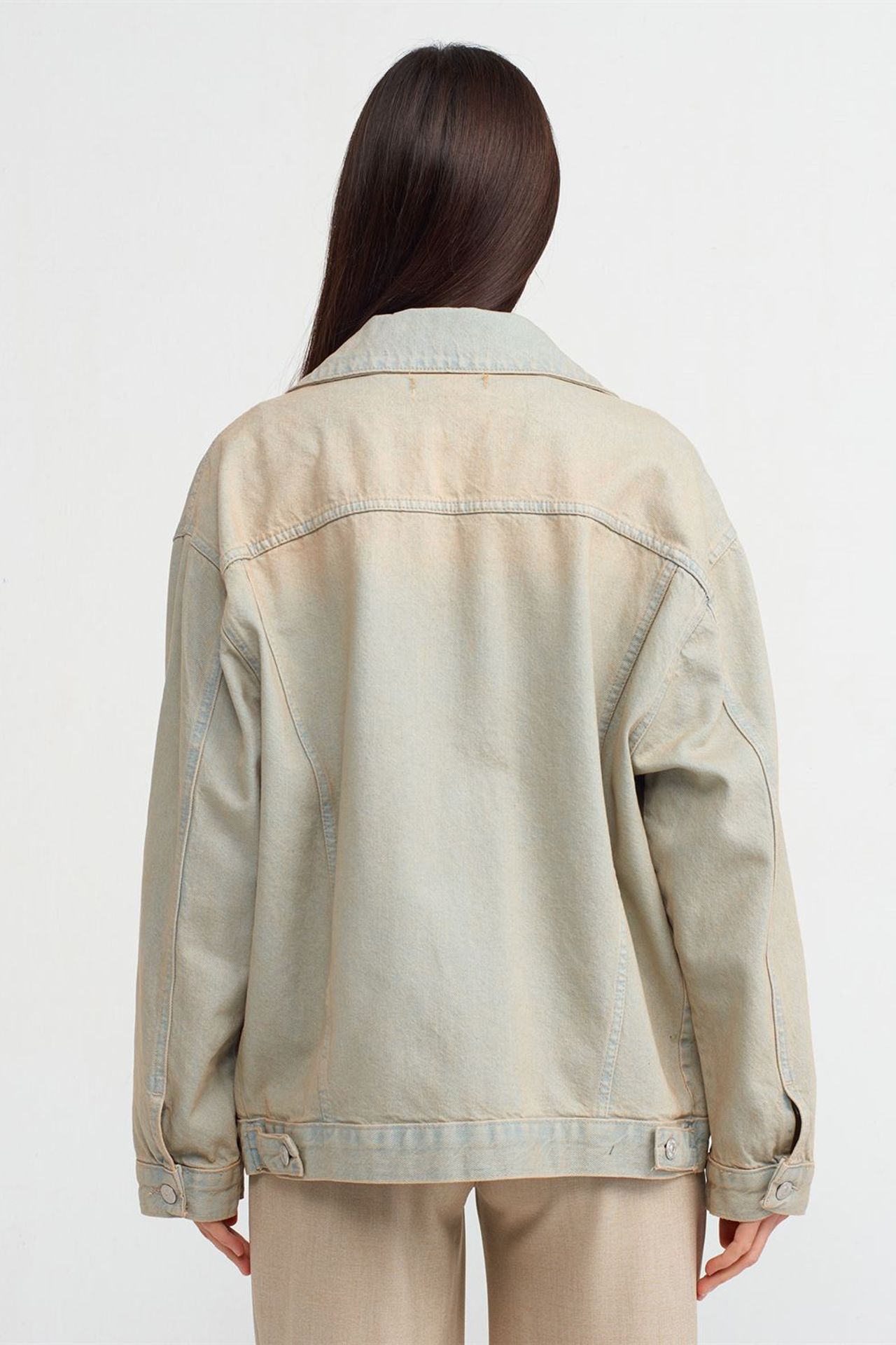 DILVIN Oversized Denim Button Jacket 2