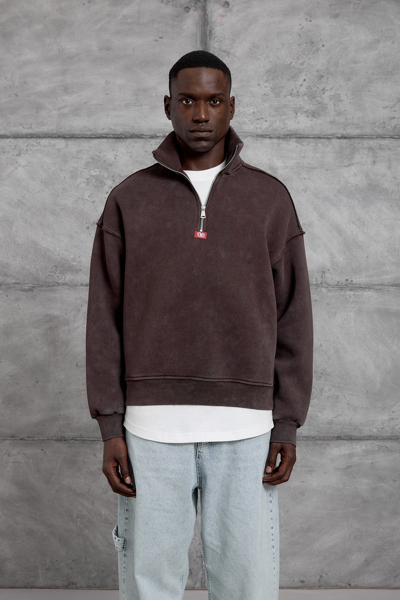 NOMARC Bol Kesim Yarım Fermuarlı Uzun Kollu Sweatshirt 1