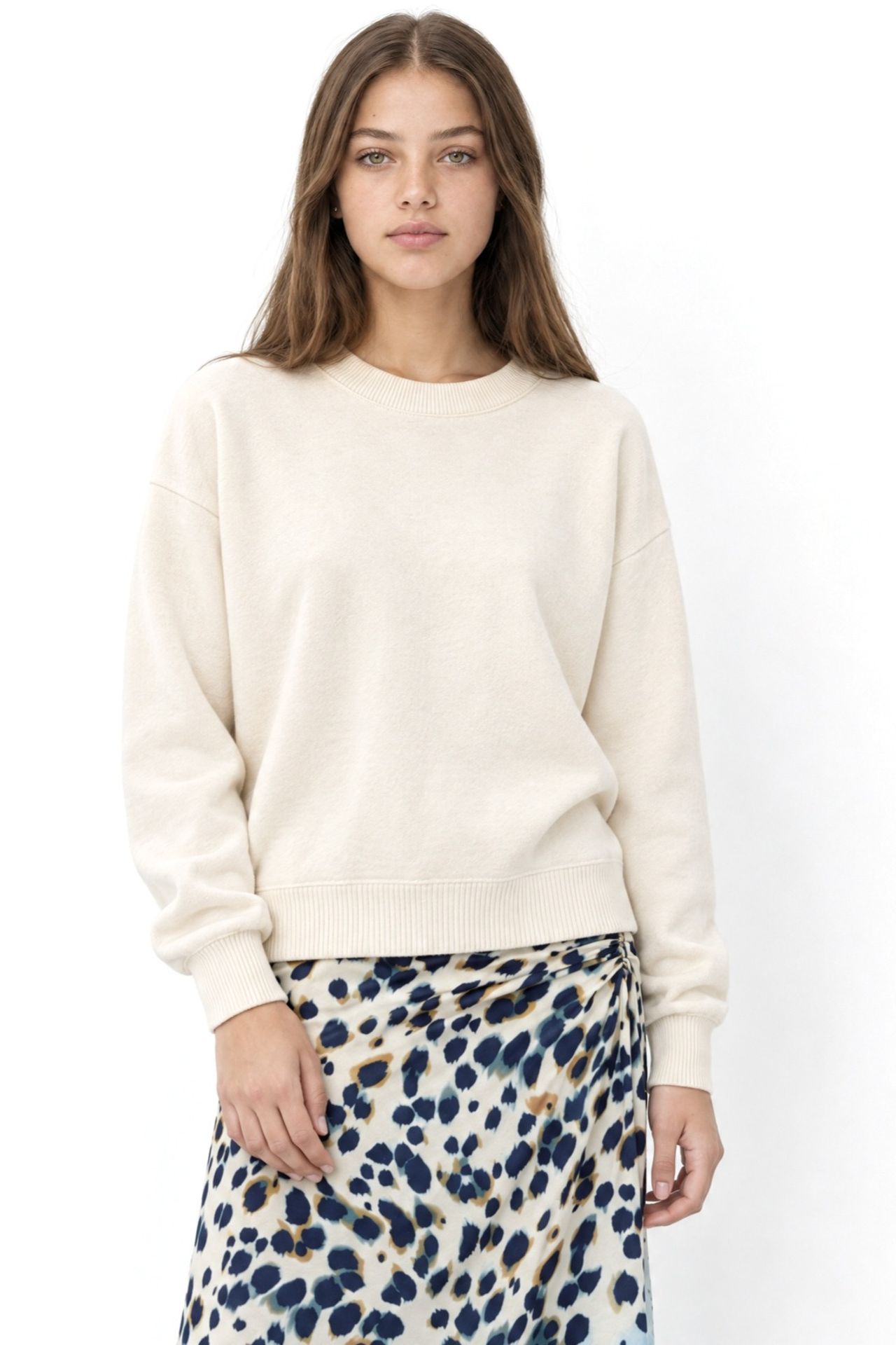 MIXRAY Oversized Ribbed Knit Sweater 1