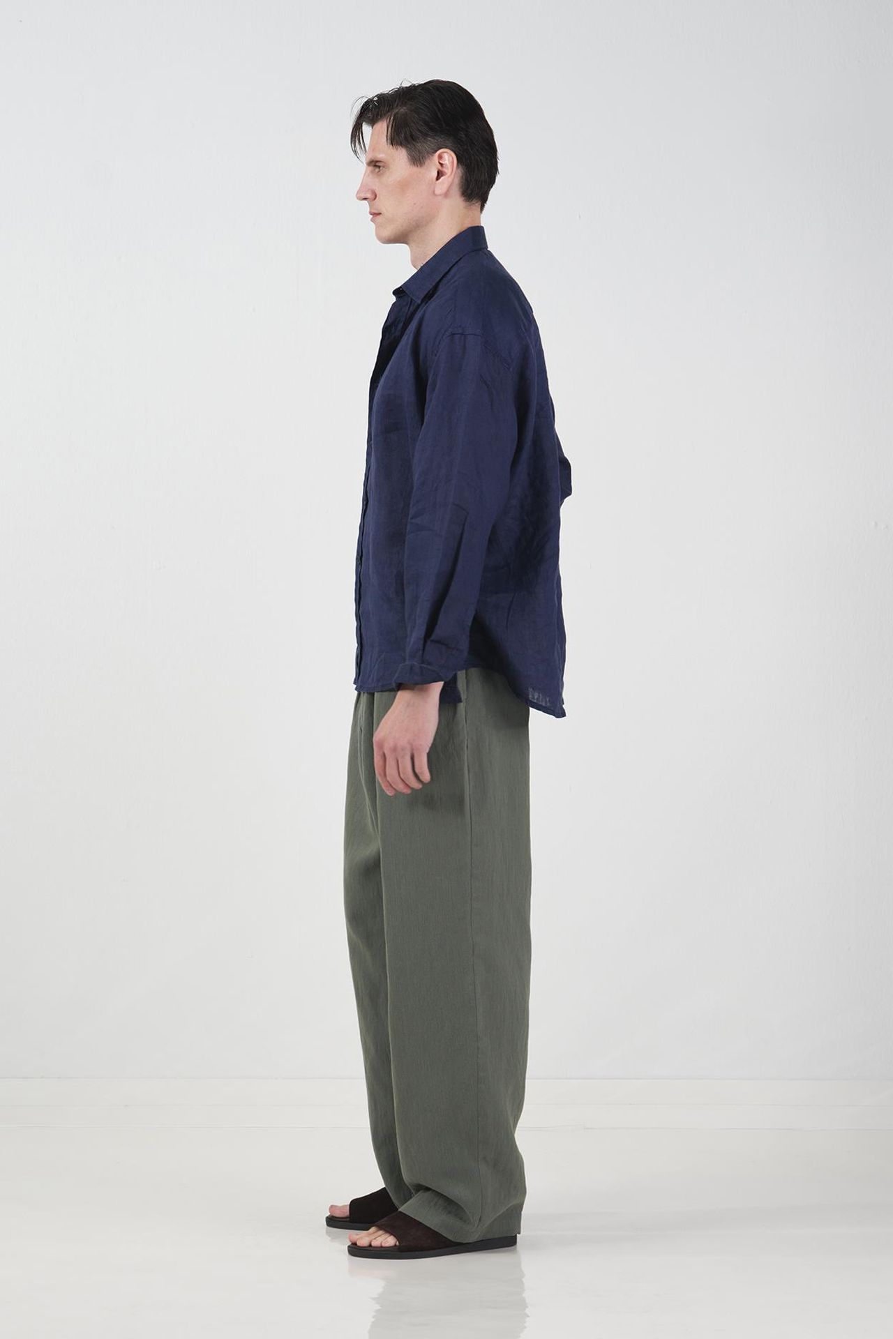 GIESTO Oversized Button-Up Shirt with Shirt Collar 3
