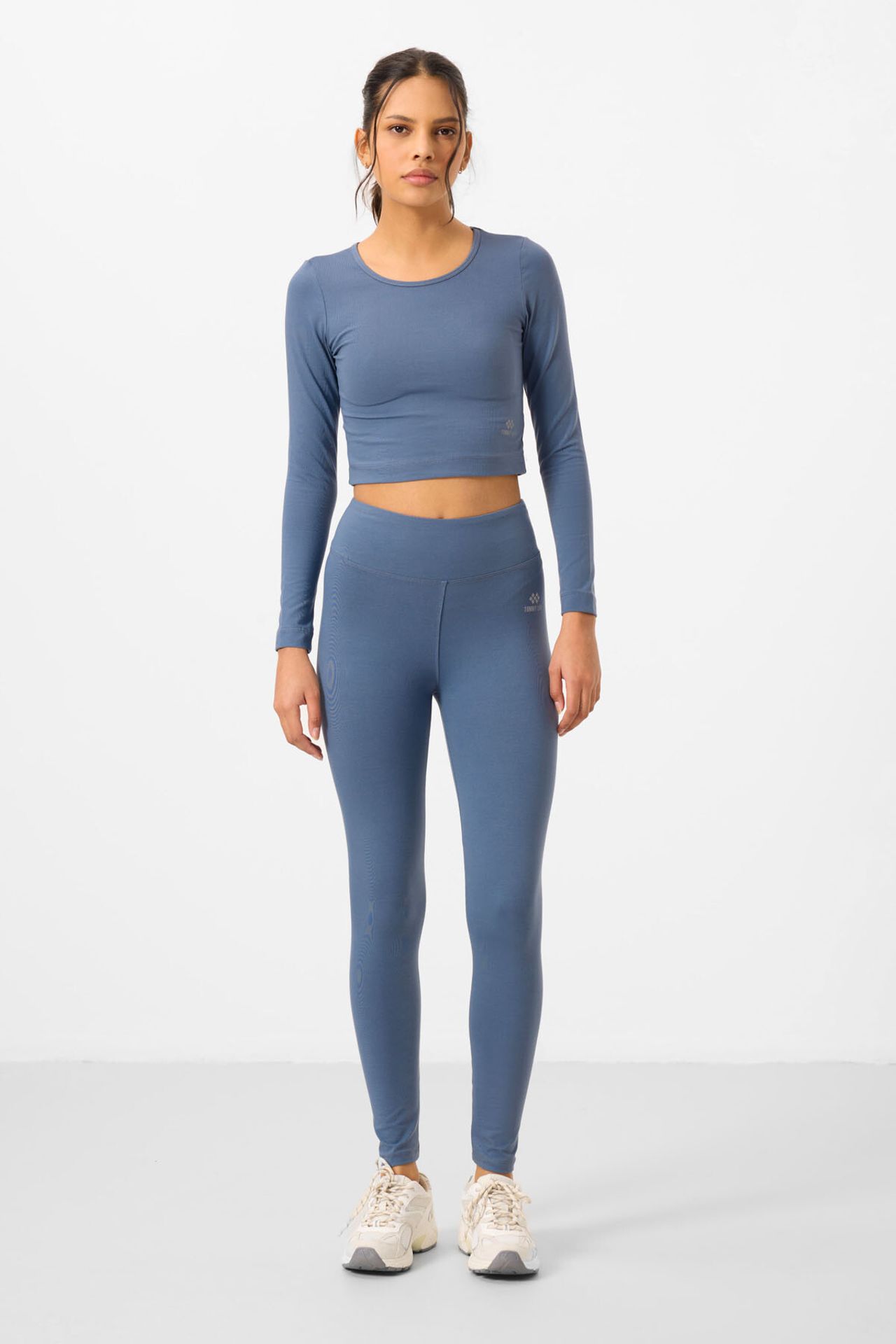 TOMMY Cotton Elastane Crop T-Shirt And Leggings Set 4