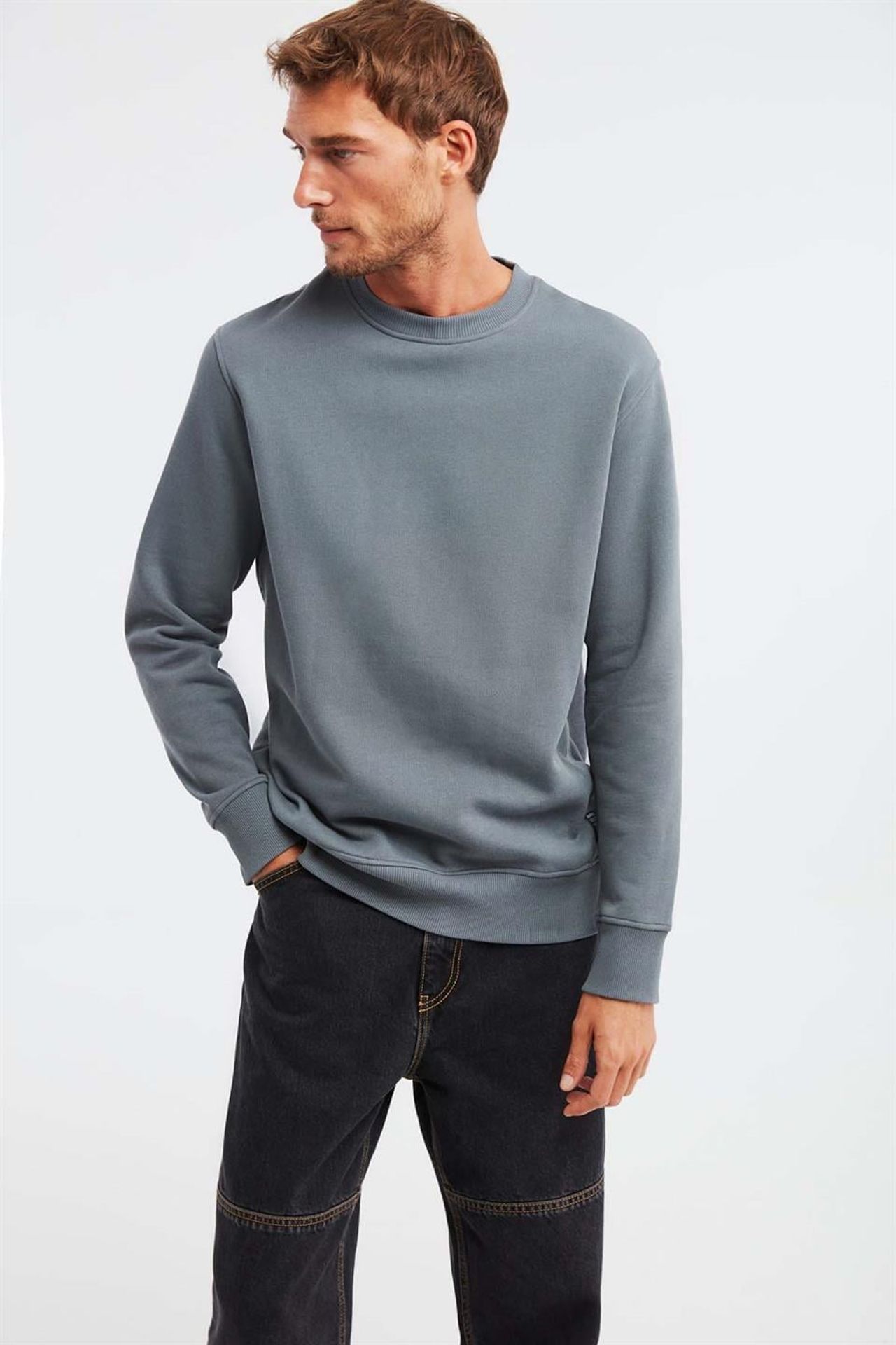 GRIMELANGE Fitilli Bisiklet Yaka Sweatshirt 1