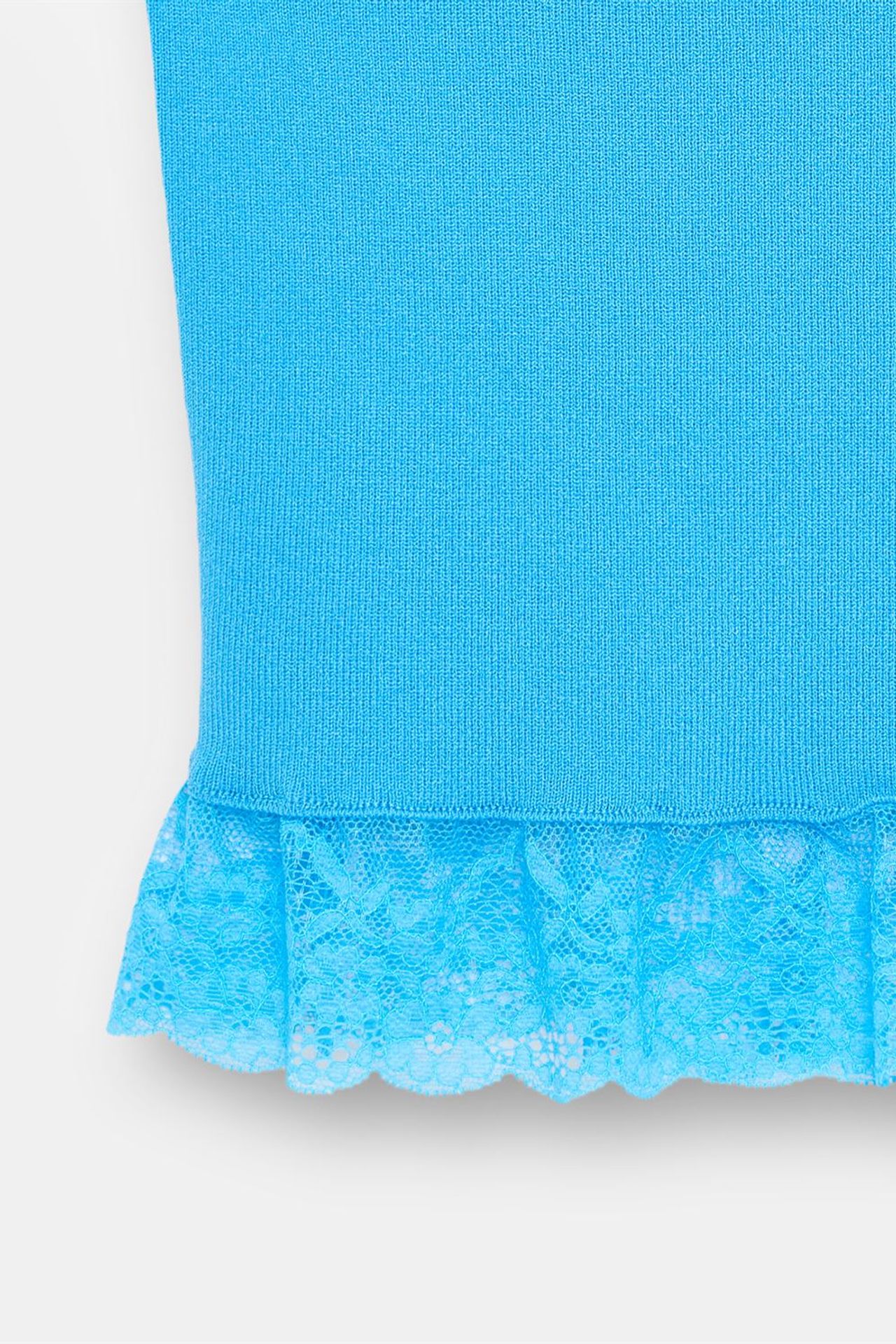 DILVIN Ribbed Lace Halterneck Blouse 7