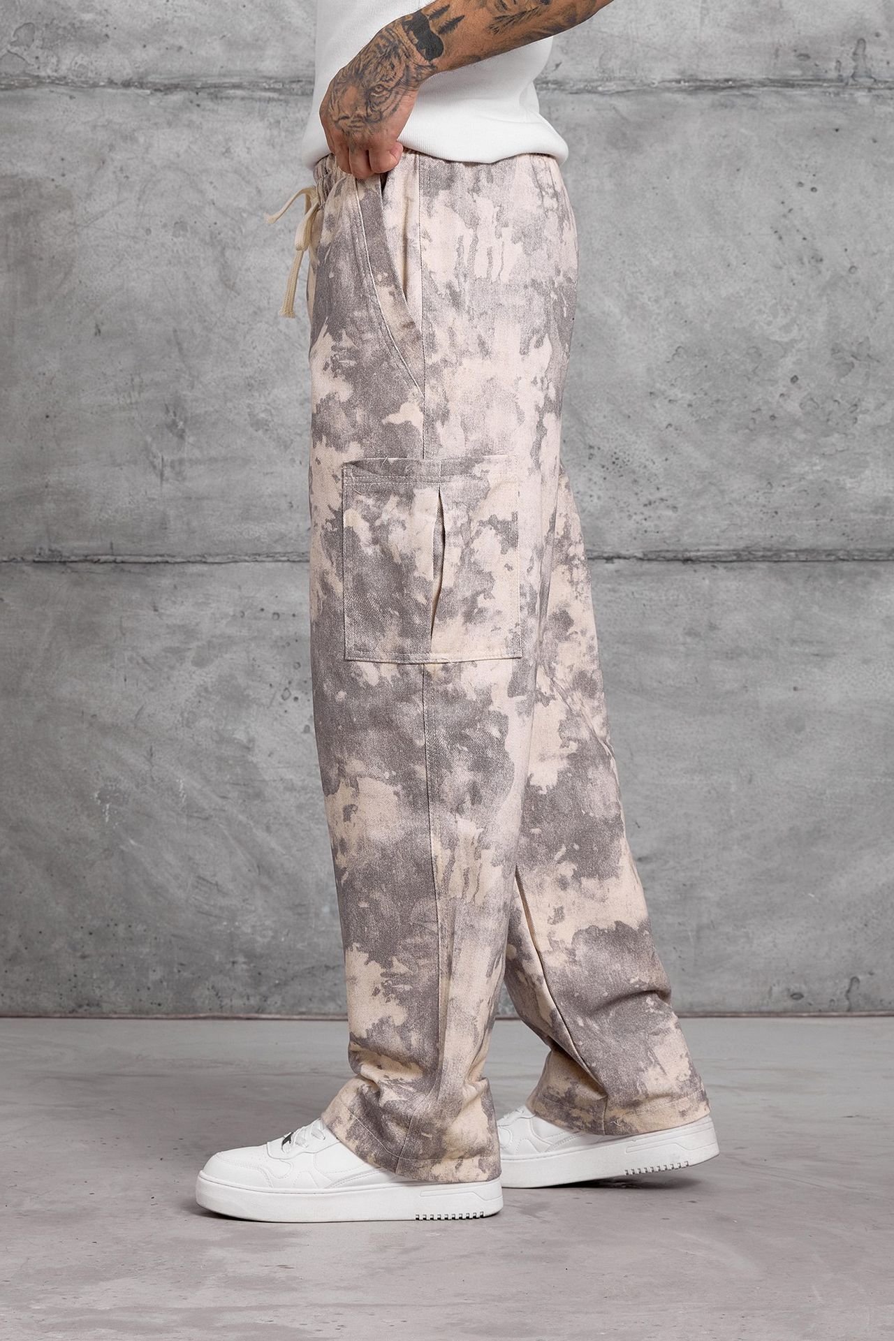 NOMARC Soyut Geniş Paça Kargo Pantolon 1