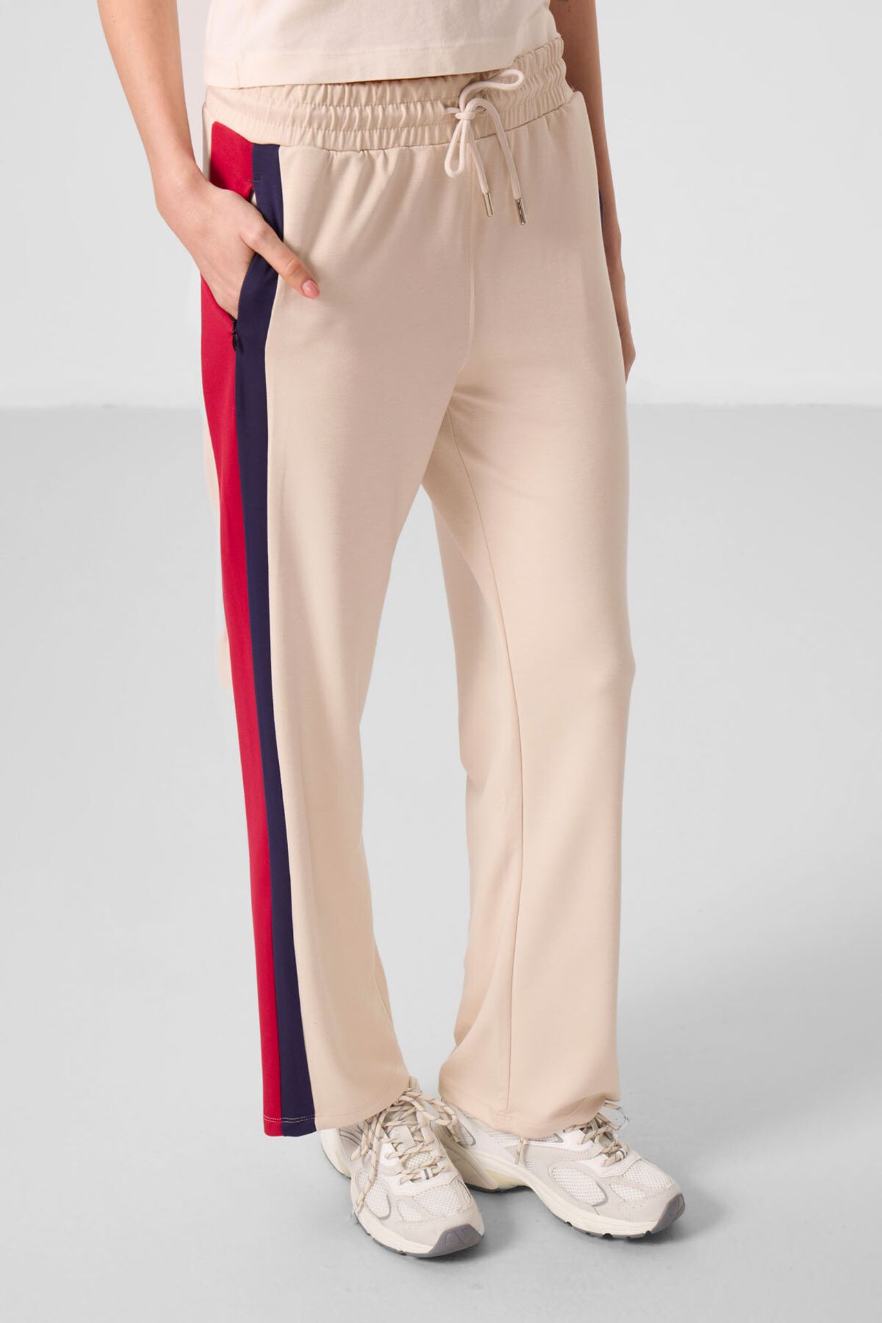 TOMMY Striped Palazzo Pants with Drawstring Waist 4