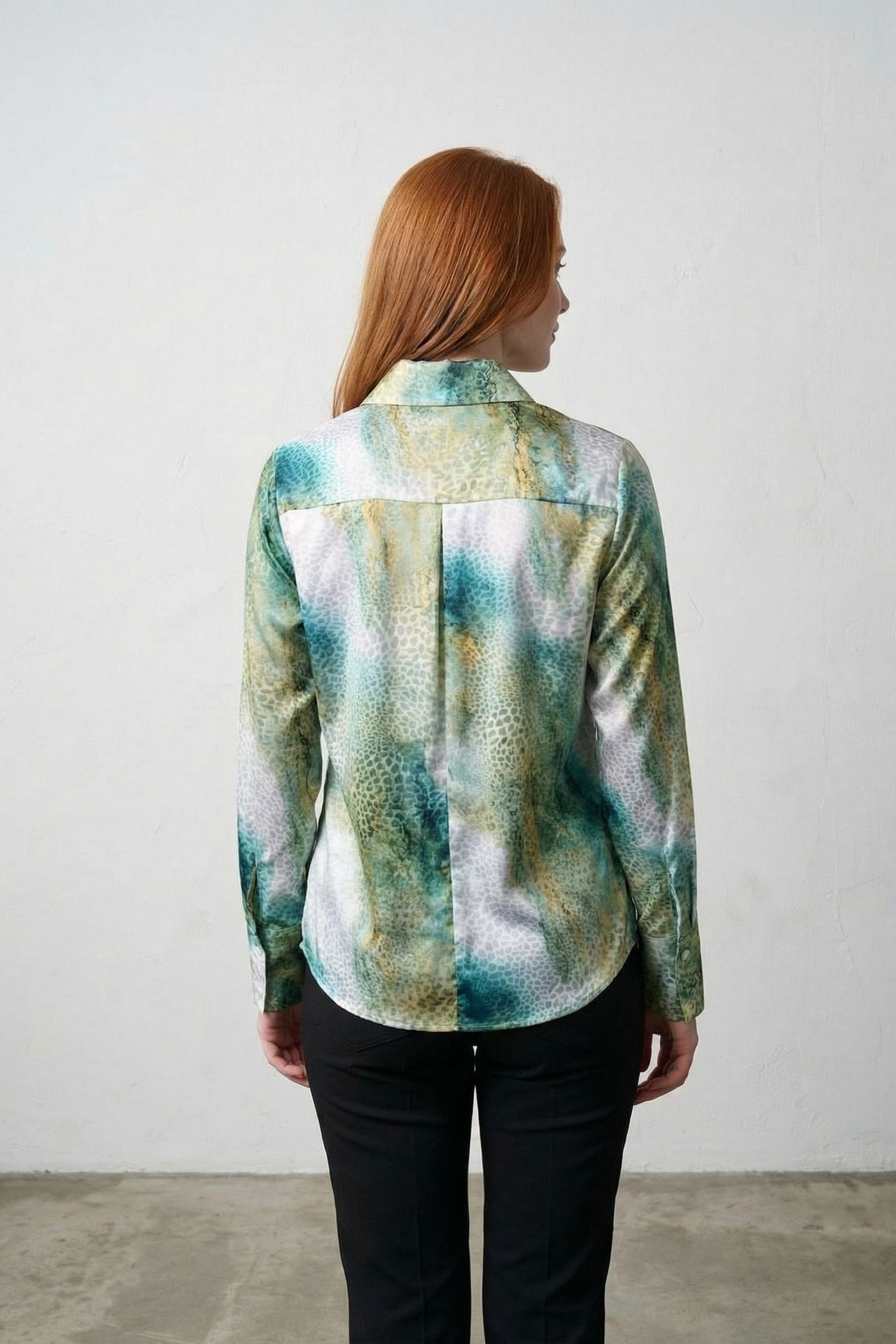 MY FASHION Abstract Print Buttoned Long Sleeve Shirt 4