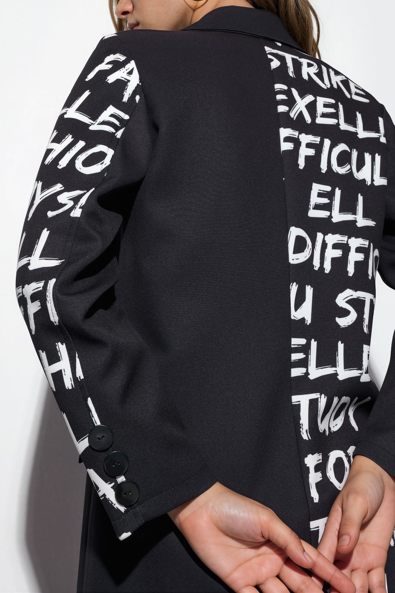 MSN Oversize Krep Blazer Ceket 5