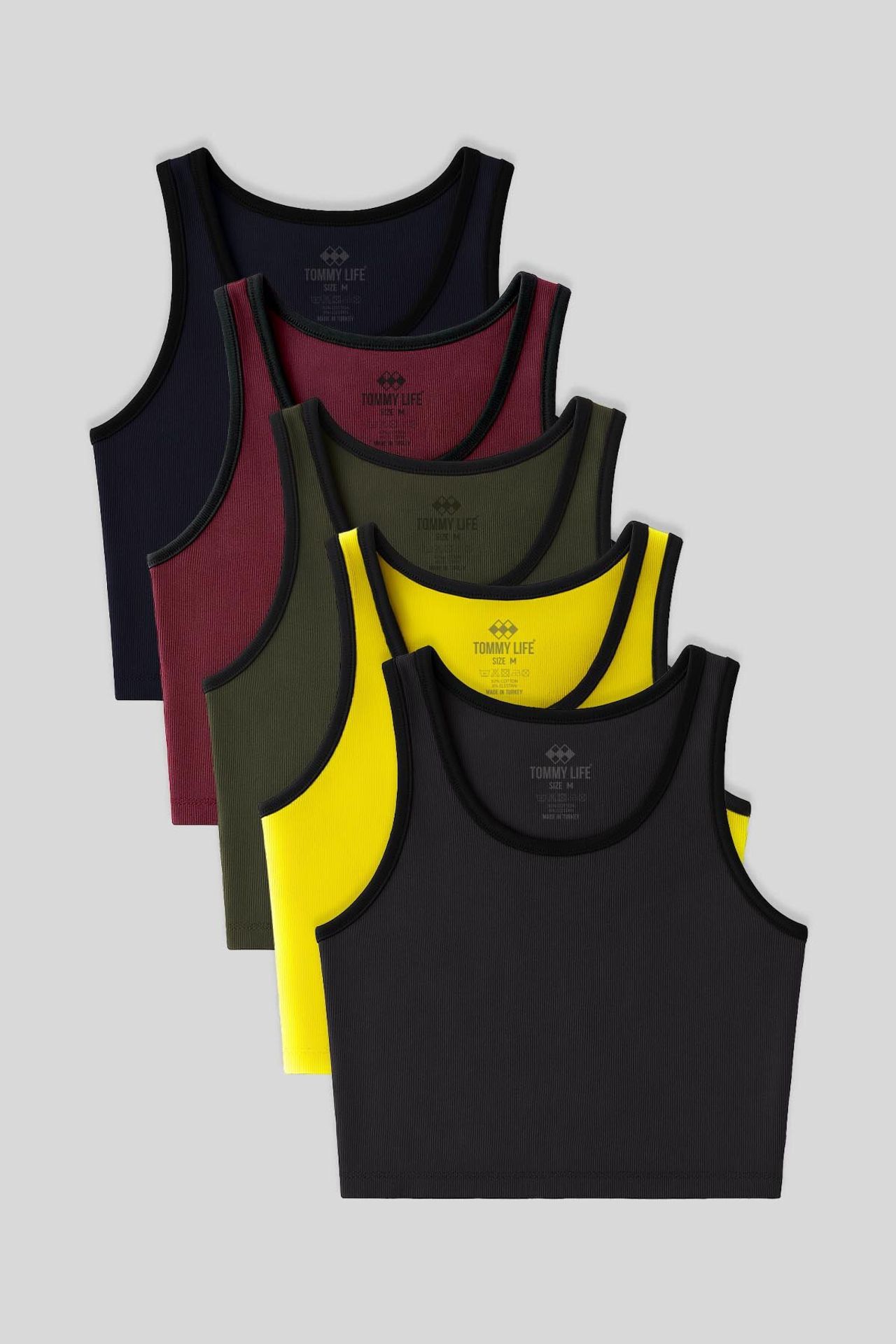 TOMMY Ribbed Cotton-Blend Sleeveless Crop Top 1