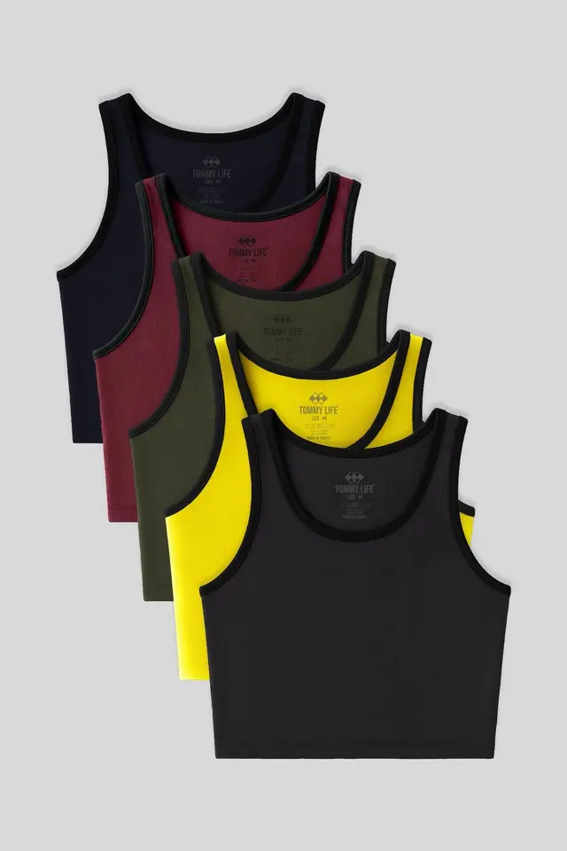 TOMMY Ribbed Cotton-Blend Sleeveless Crop Top