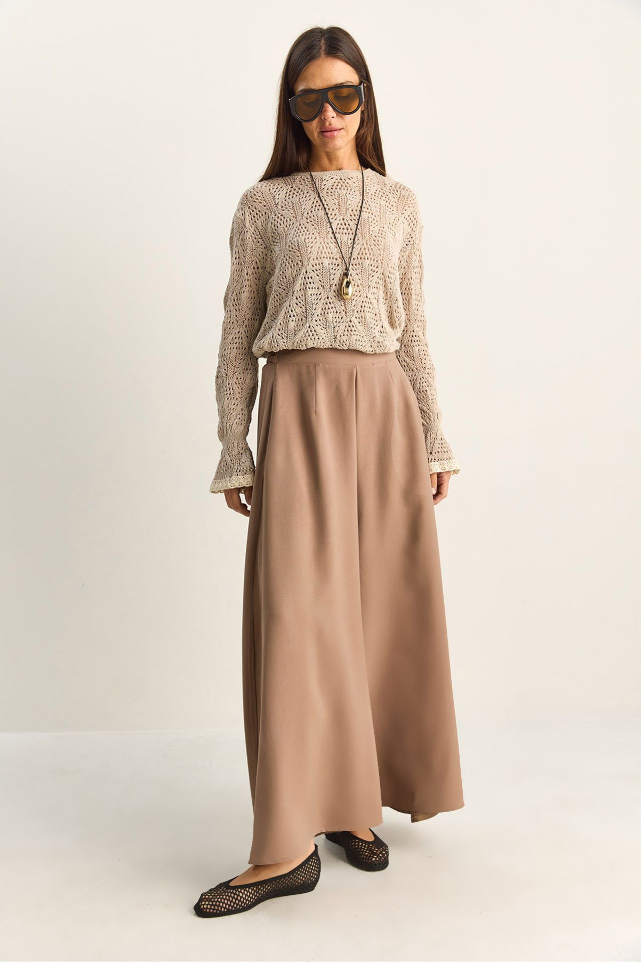LUCCI High Waist Wide Leg Trousers 3